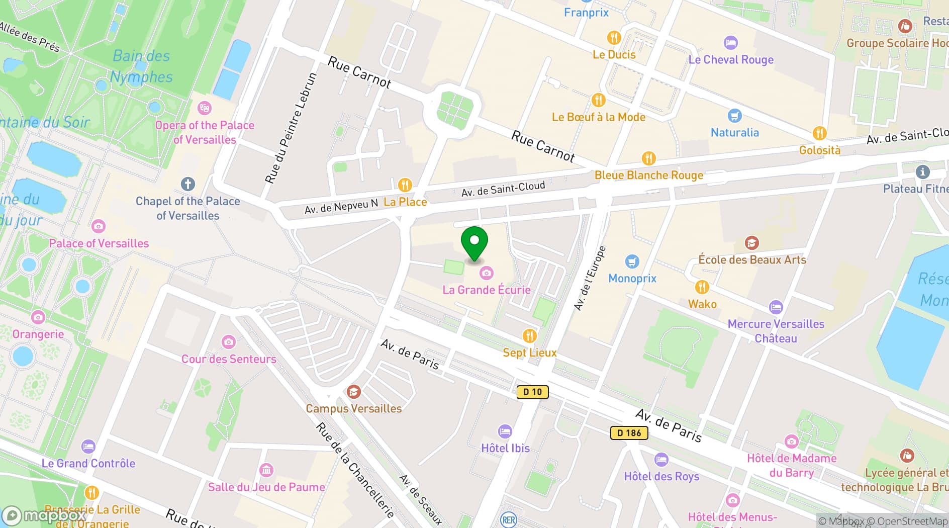 Map showing Académie équestre de Versailles
