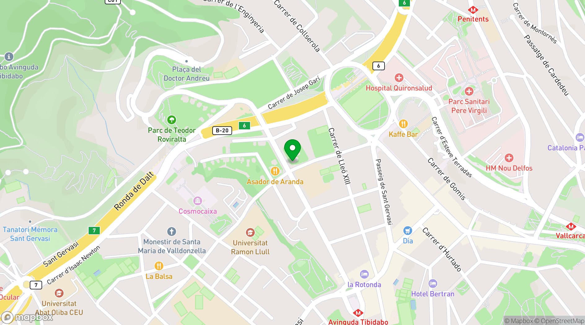 Map showing Hotel Mirlo