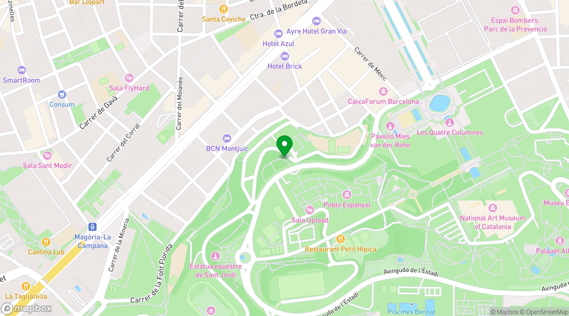 Map showing La Terrrazza