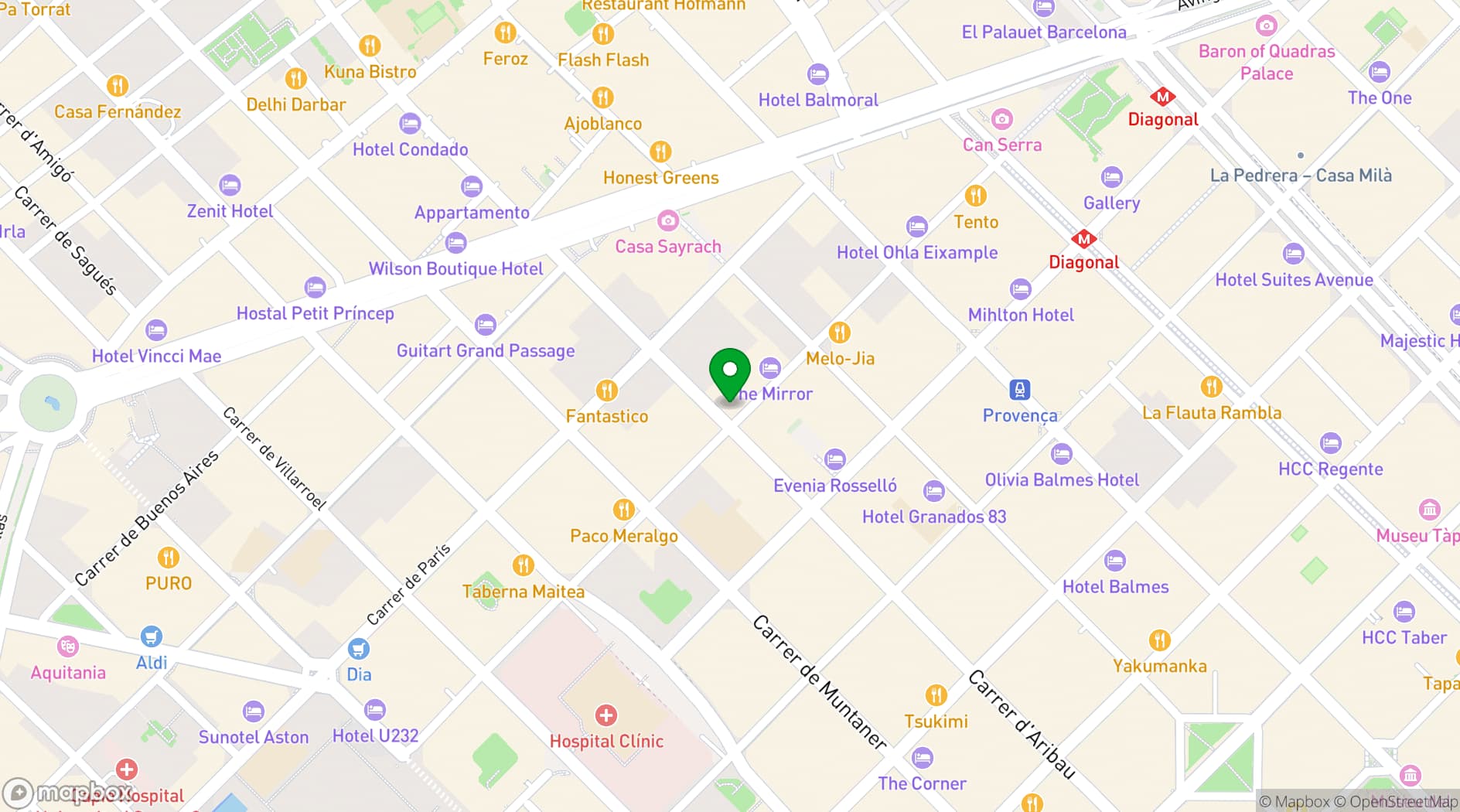 Map showing Dry Martini