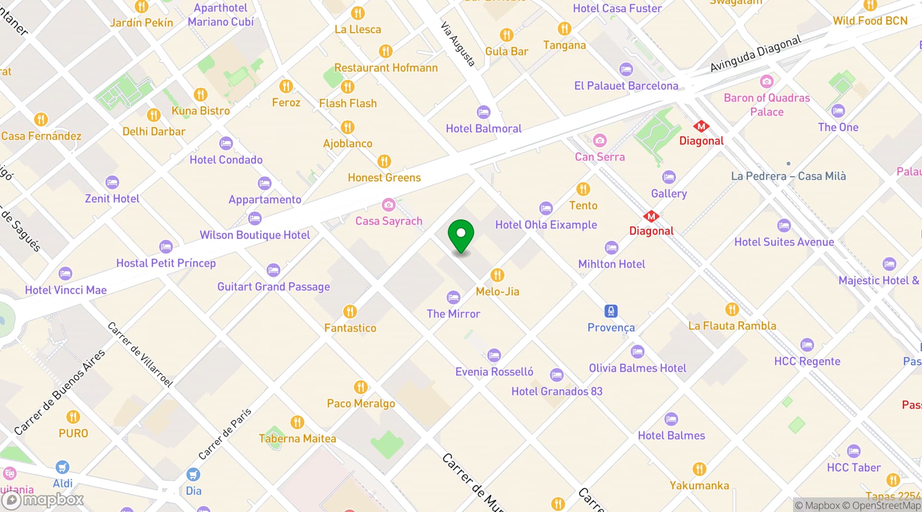 Map showing Noble Barcelona