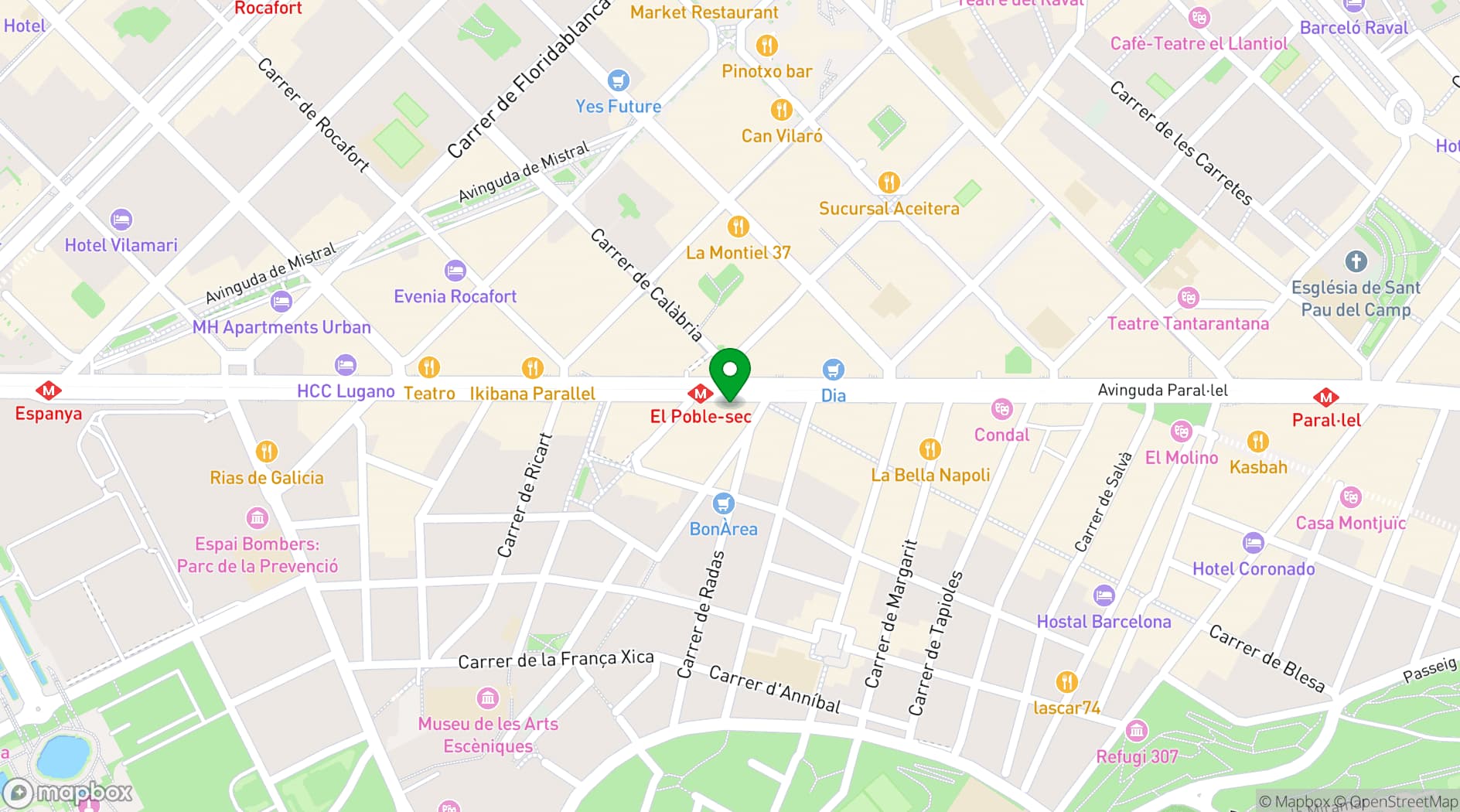Map showing Hotel Concordia