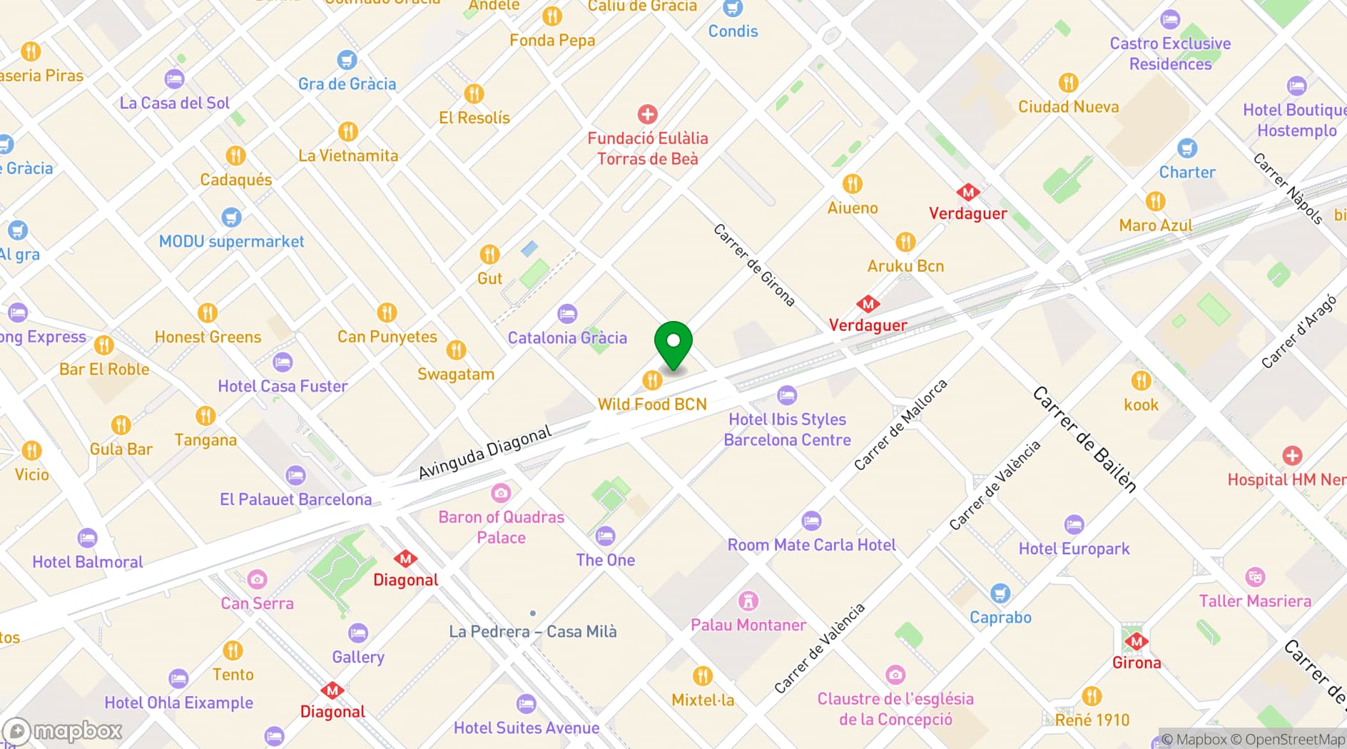 Map showing Casa Les Punxes x Cloudworks