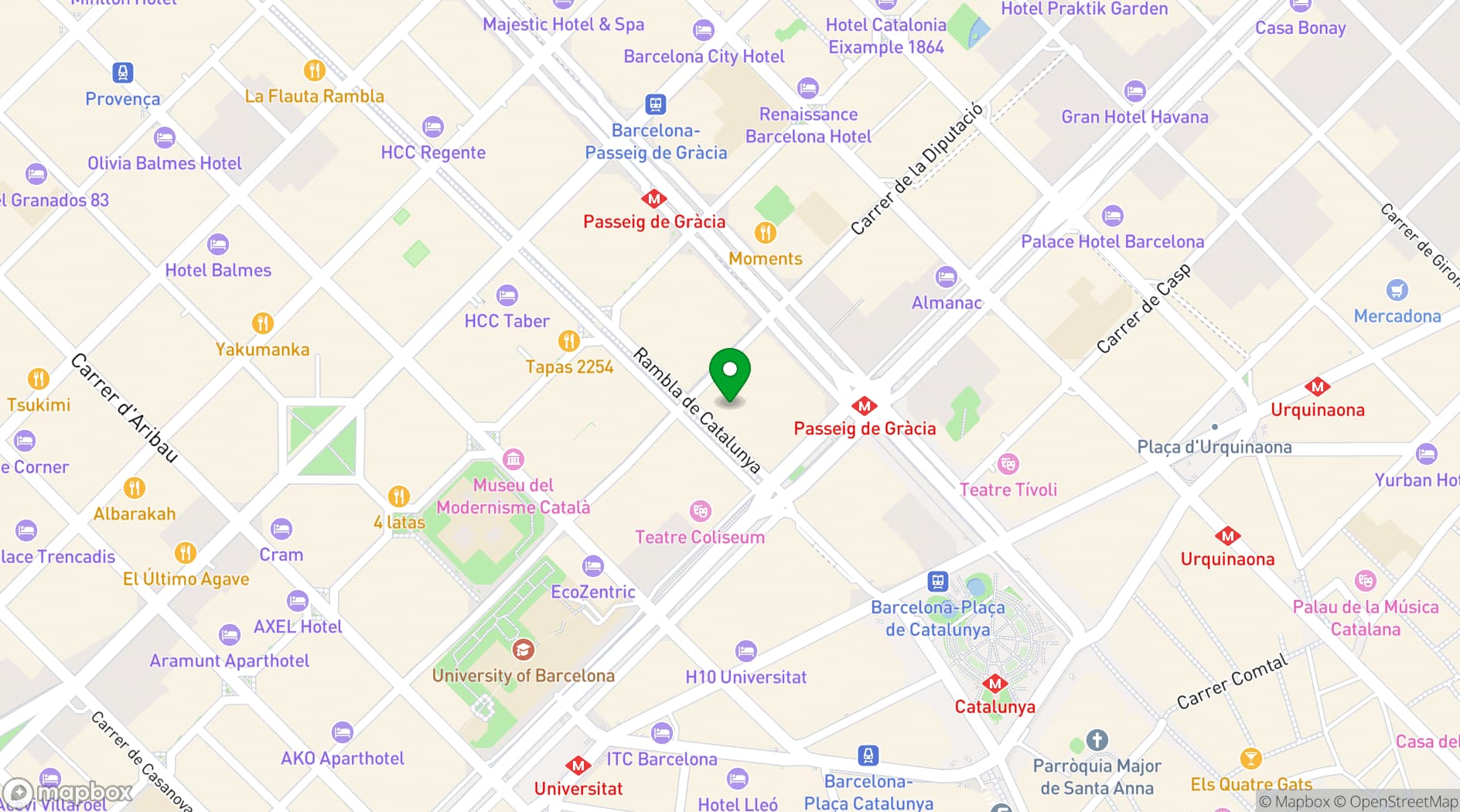 Map showing NH Collection Gran Hotel Calderón