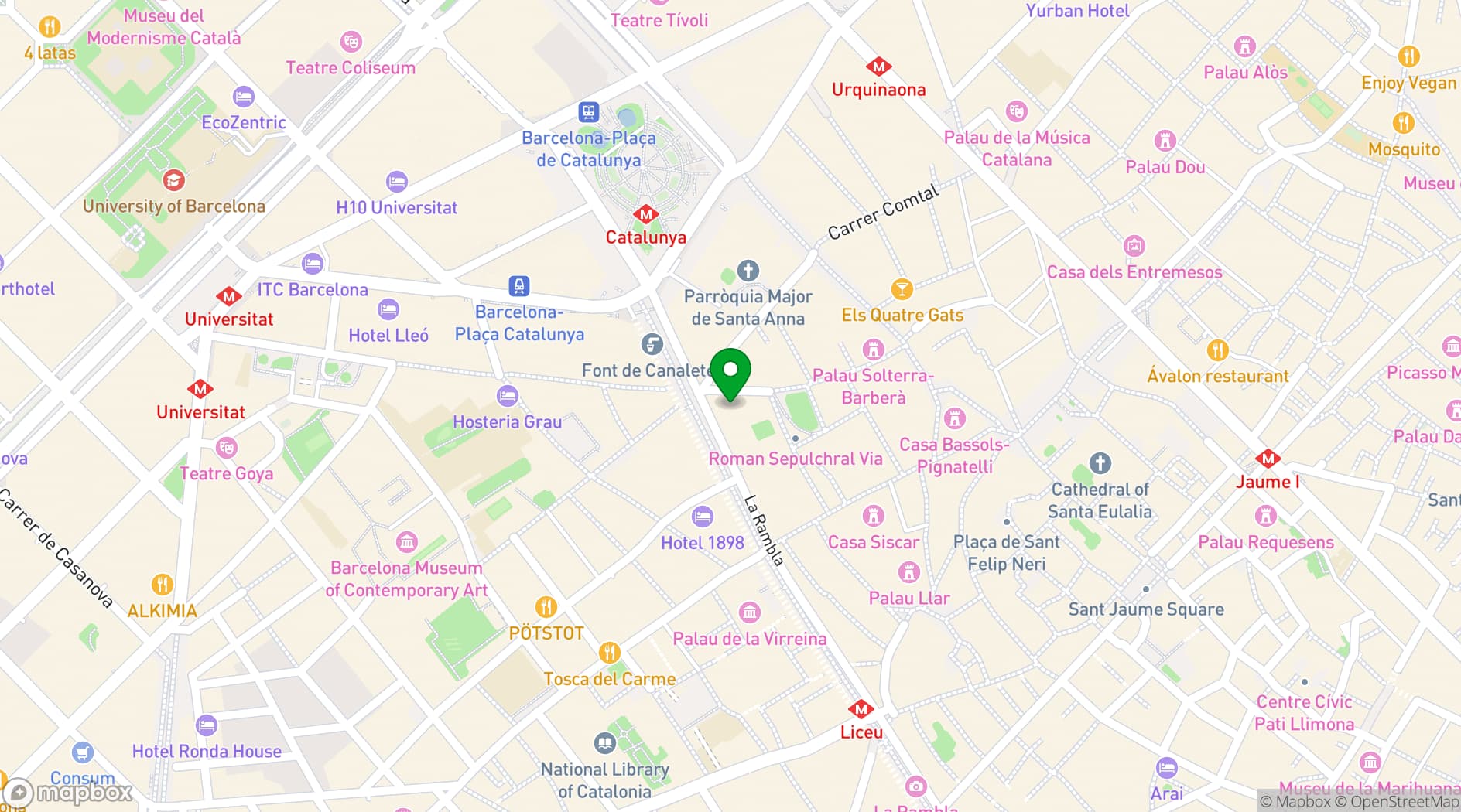 Map showing Canvas Barcelona