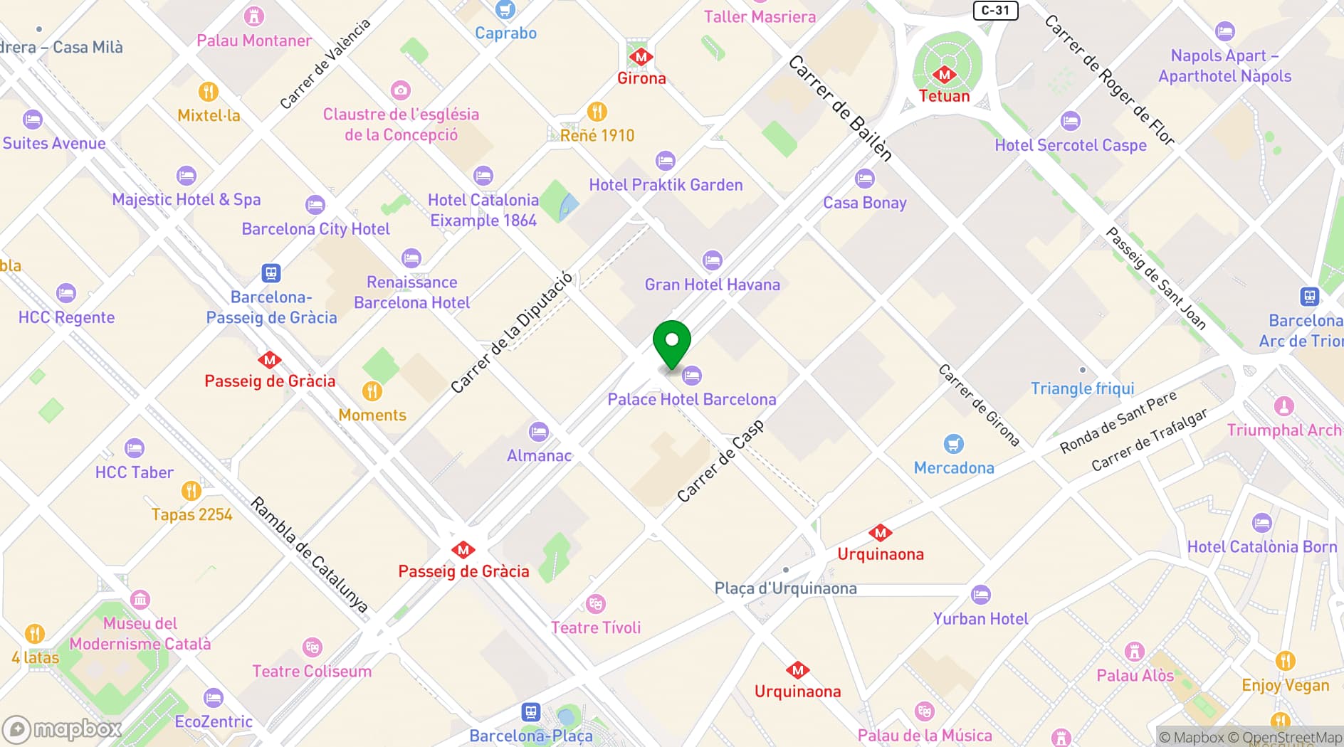 Map showing Rooftop Garden