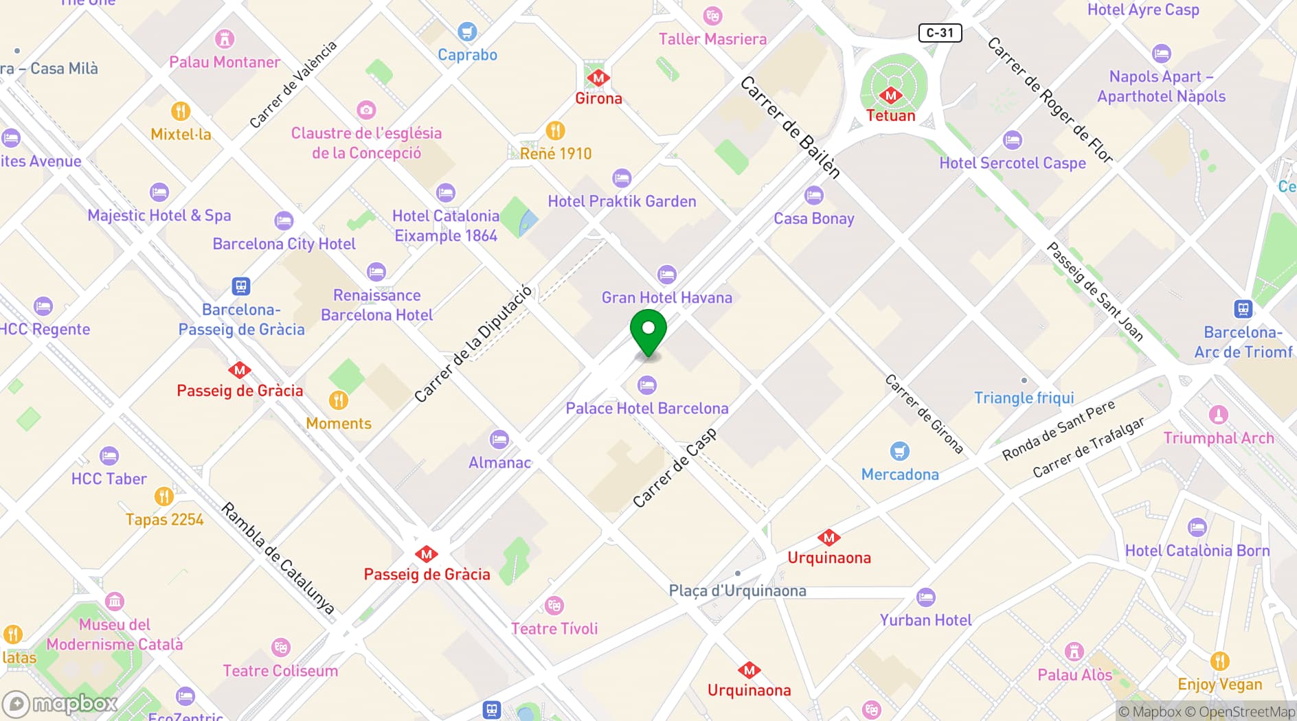 Map showing The Imperial Barcelona