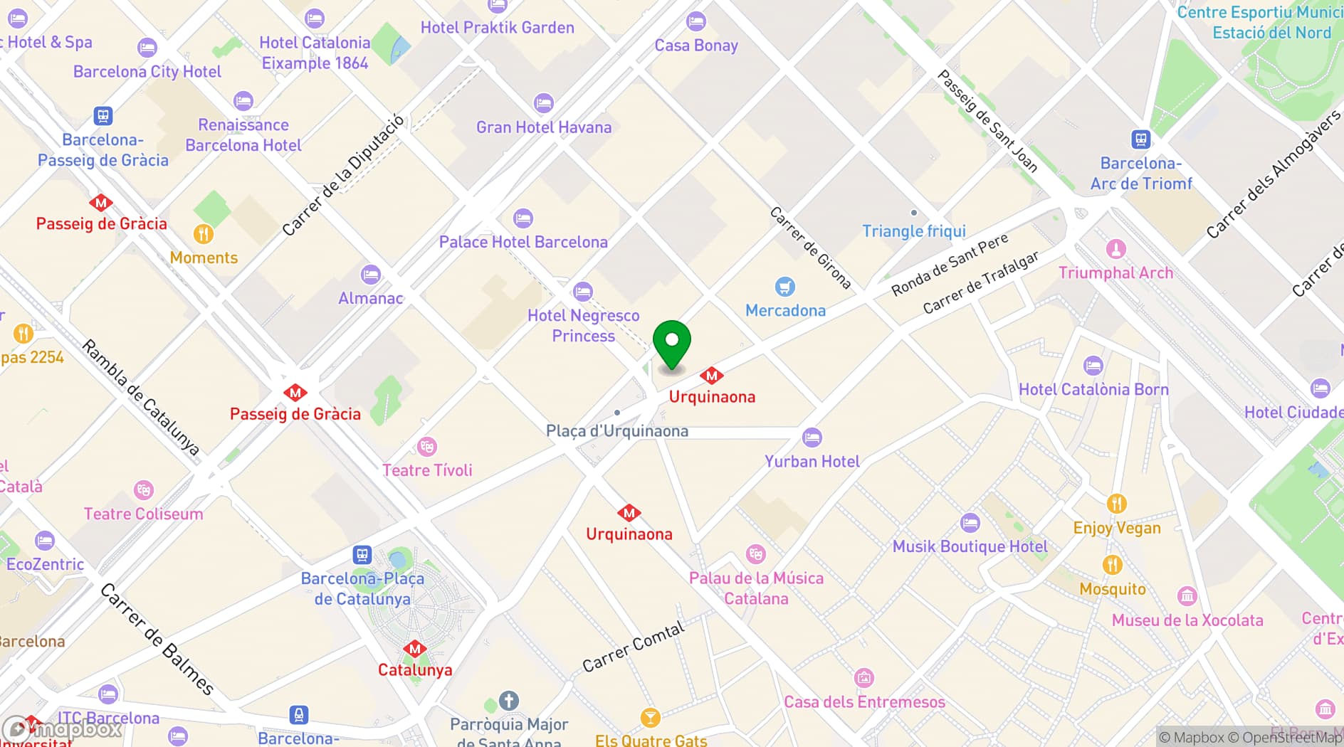 Map showing Grupo Arena