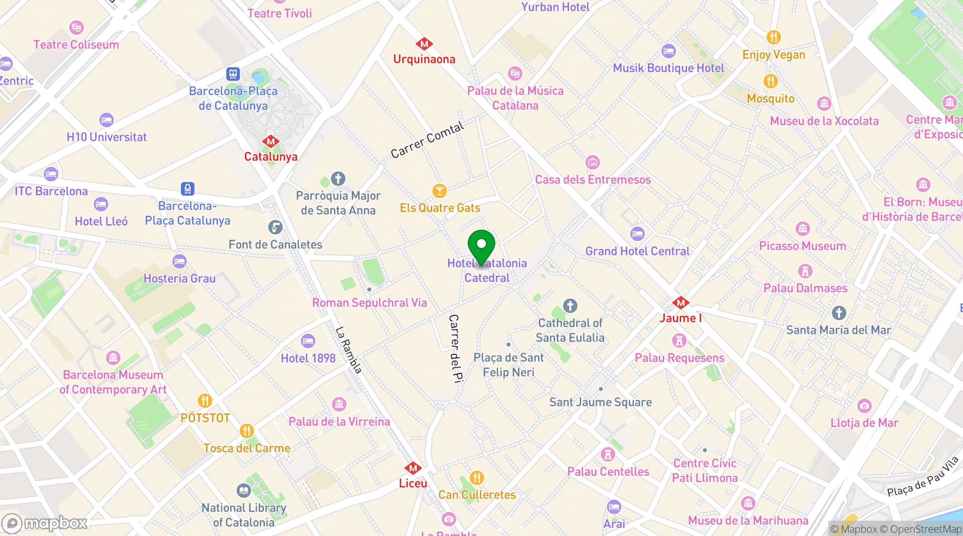 Map showing Reial Cercle Artístic