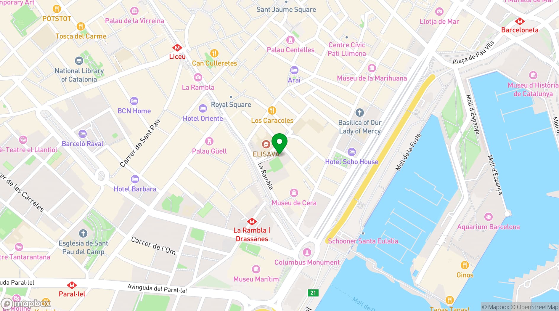 Map showing Flaherty´s Irish Pub