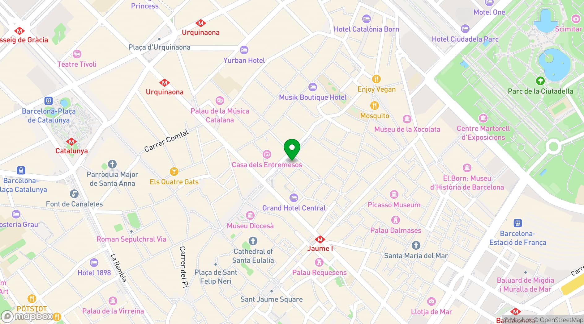 Map showing The Barcelona EDITION