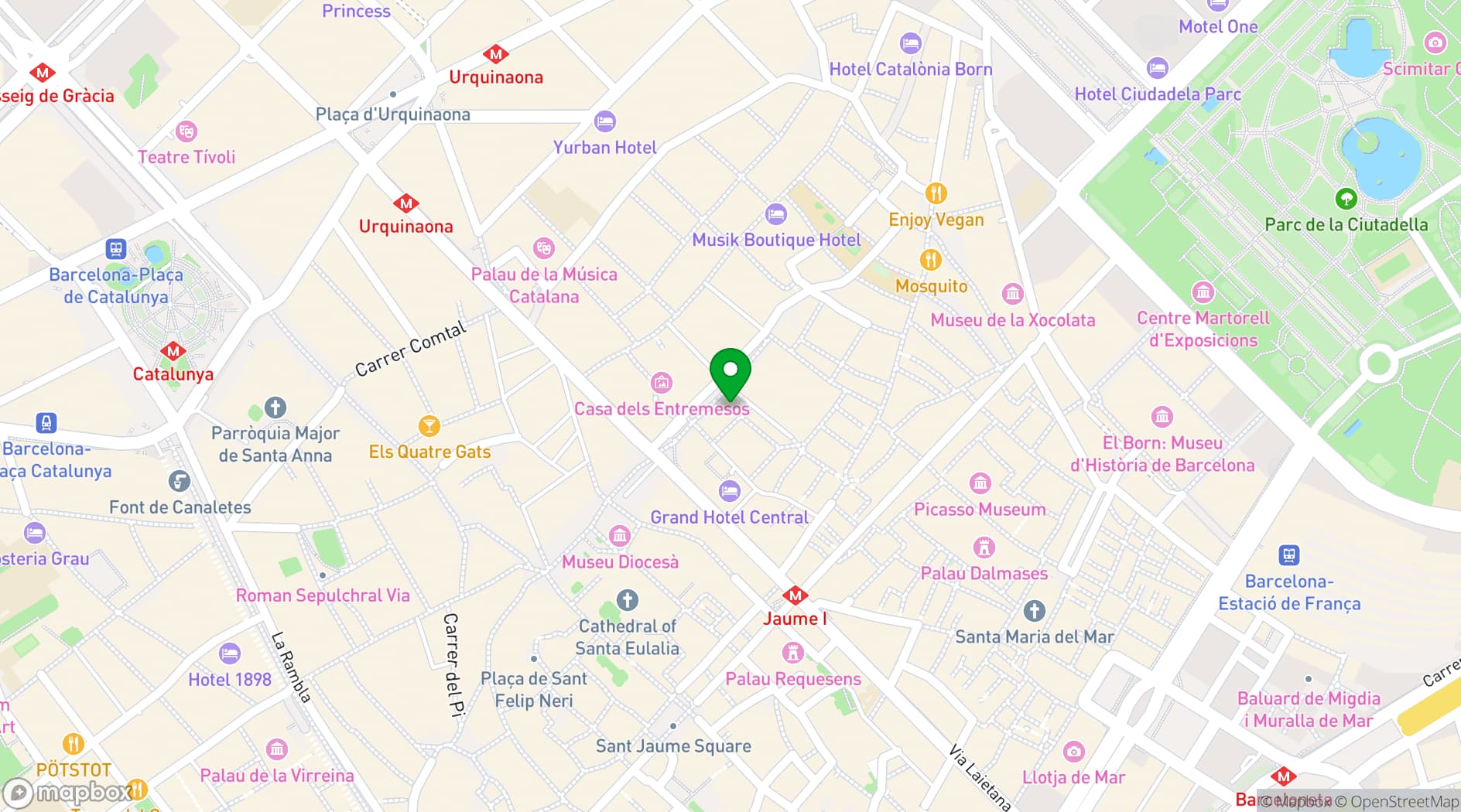Map showing The Roof