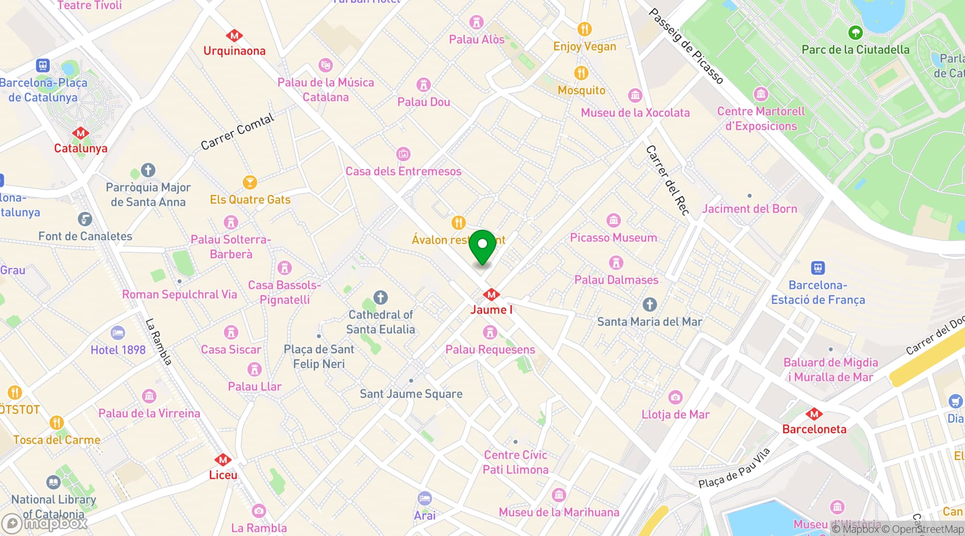 Map showing H10 Montcada