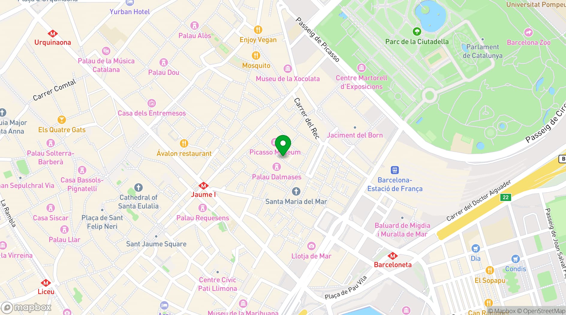 Map showing Moco Museum