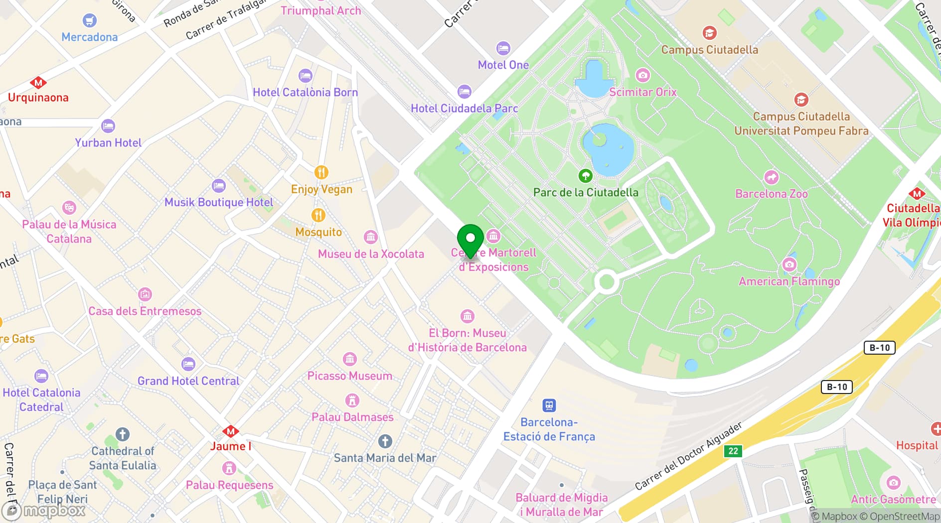 Map showing Borneta