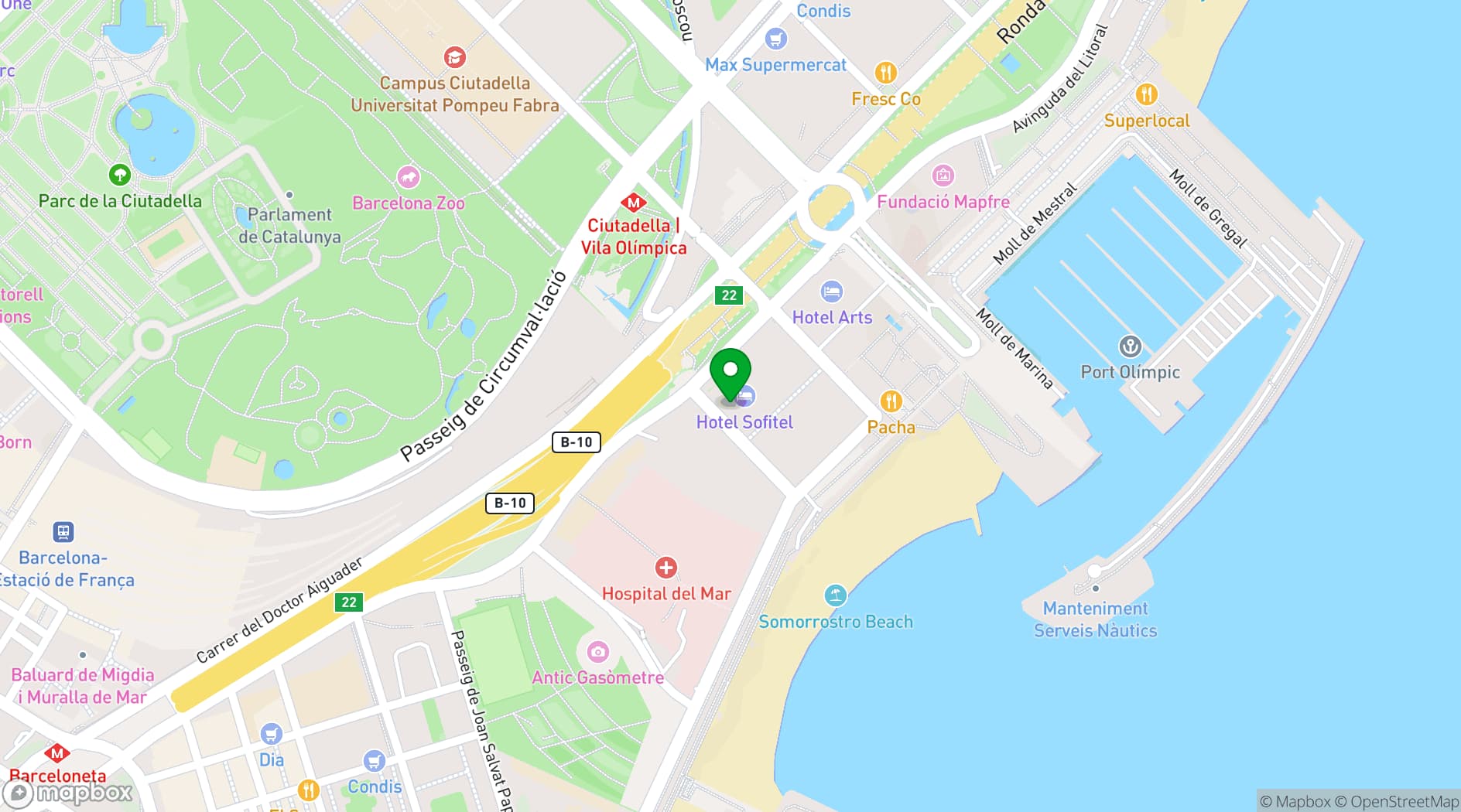 Map showing ElCielo Rooftop
