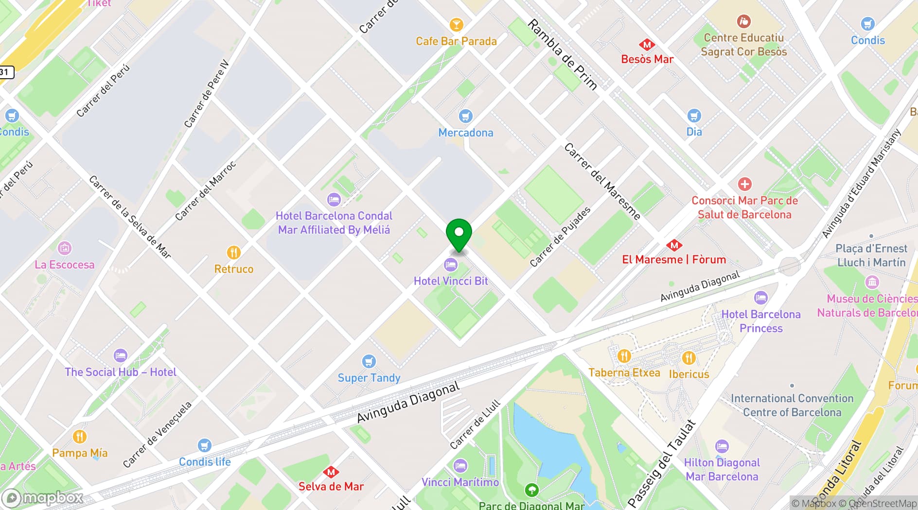 Map showing Vincci Bit 4*