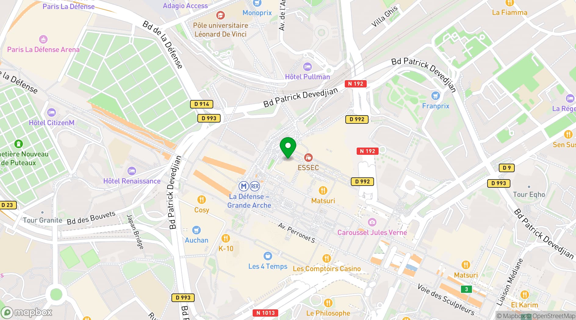 Map showing Muses Restaurant