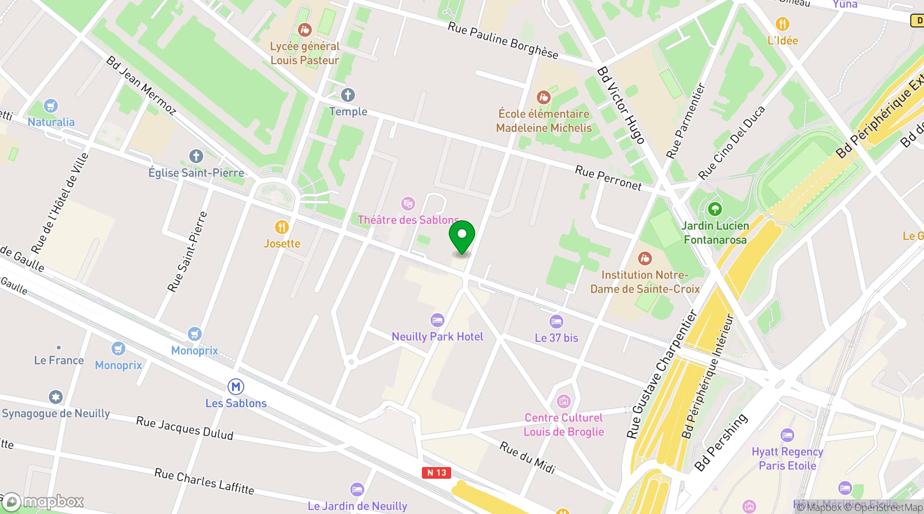 Map showing Le Marly