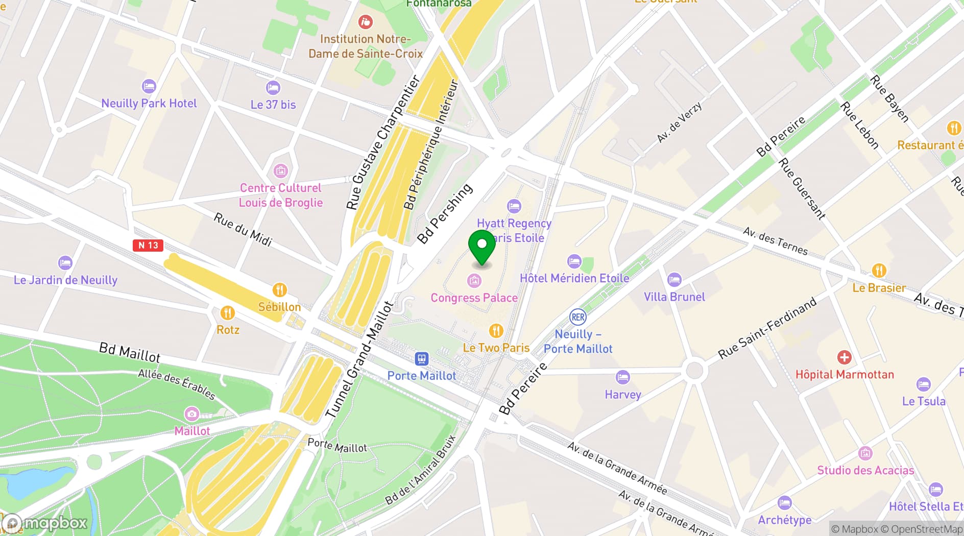 Map showing Viparis