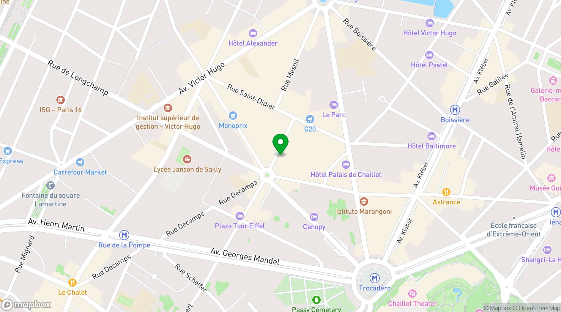 Map showing International Paris Air Show