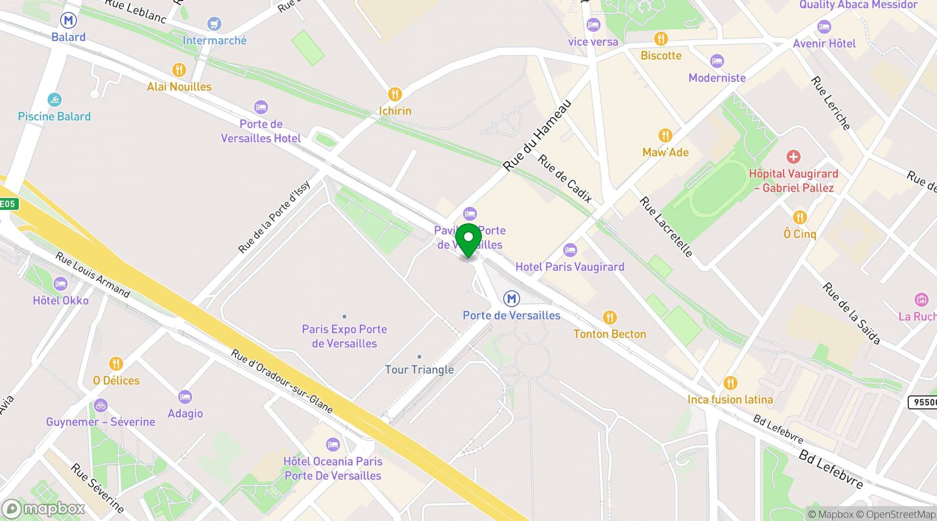 Map showing Franchise Expo Paris