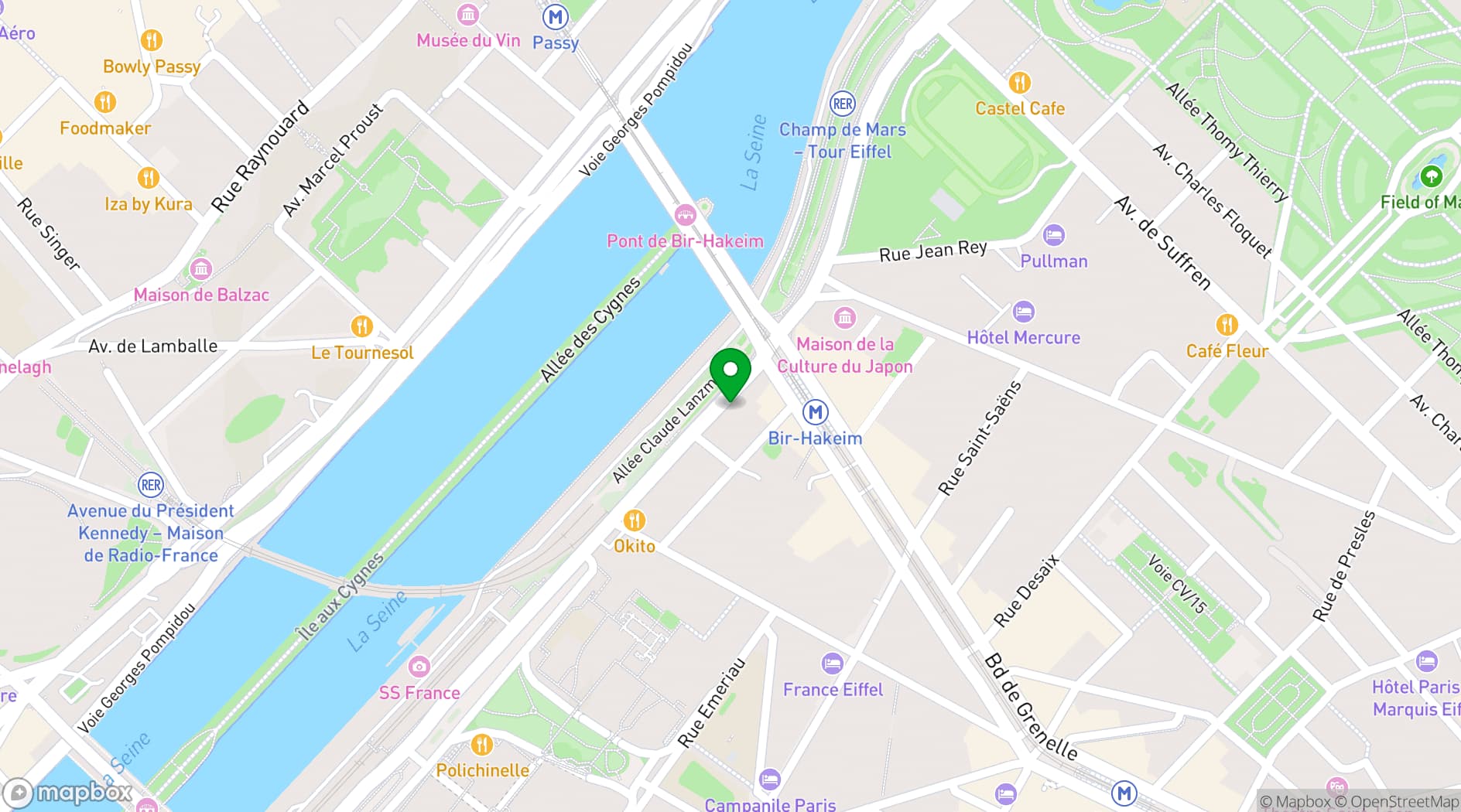 Map showing New Cap Event Center