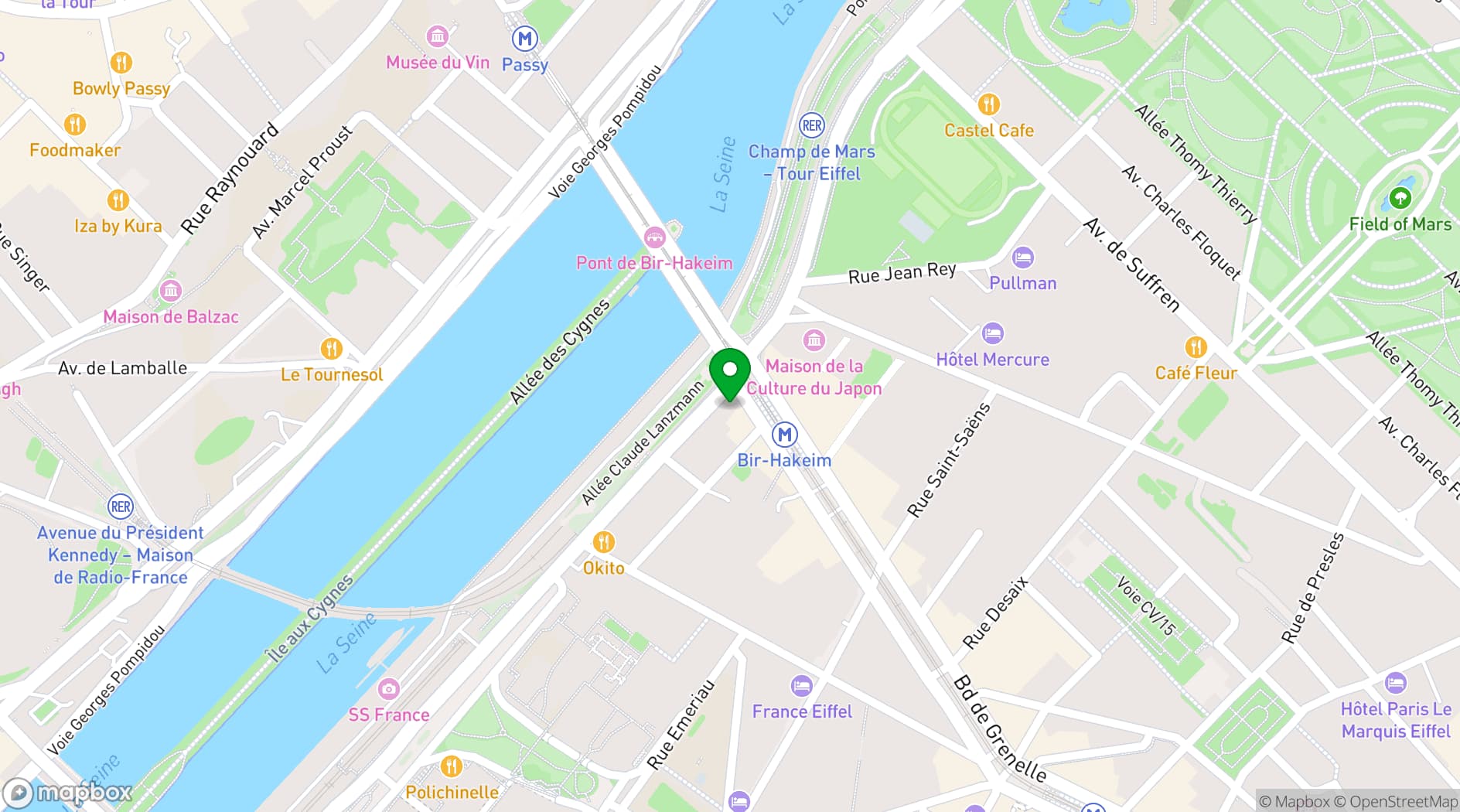 Map showing Rooftop Grenelle