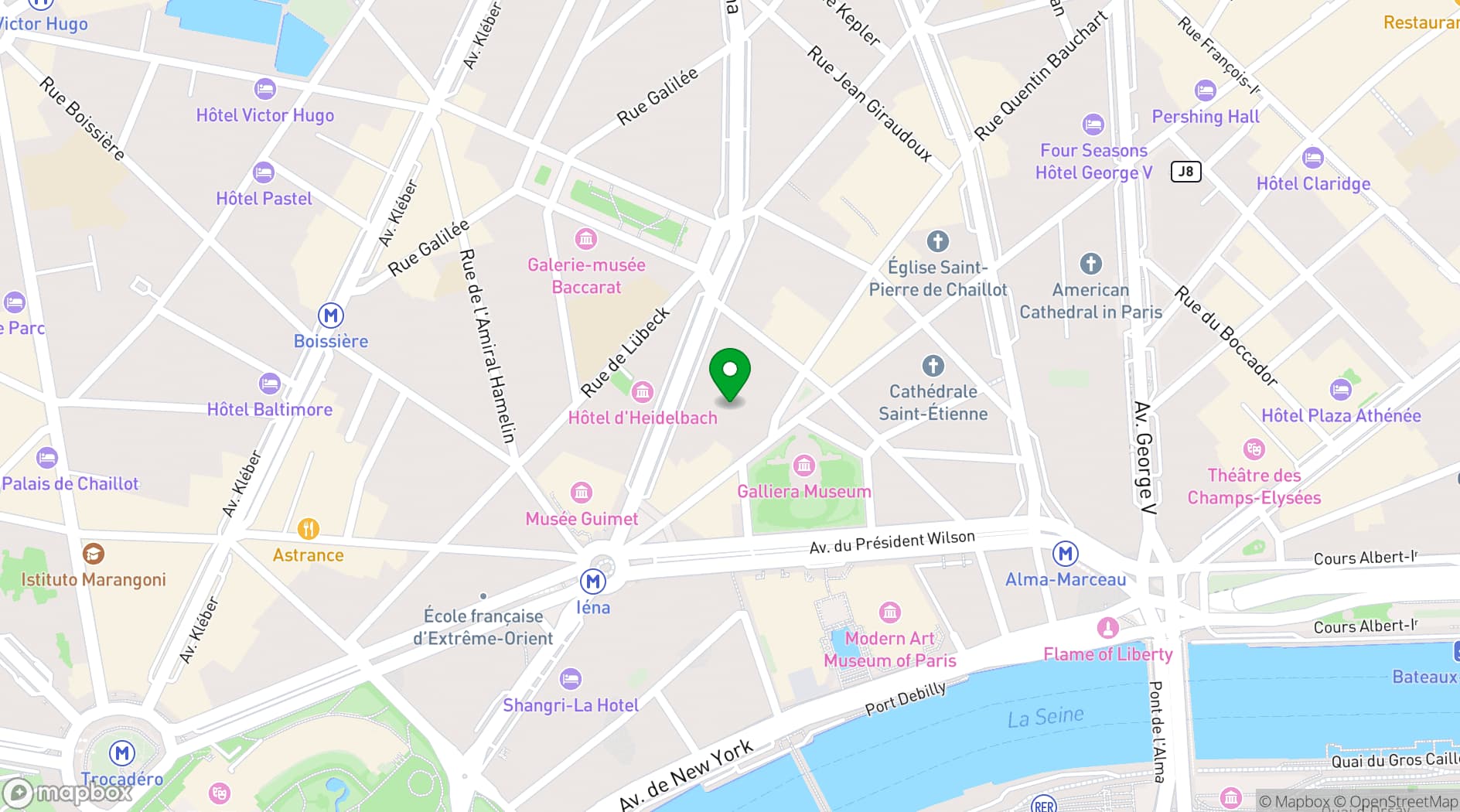 Map showing  Hotel d'Evreux