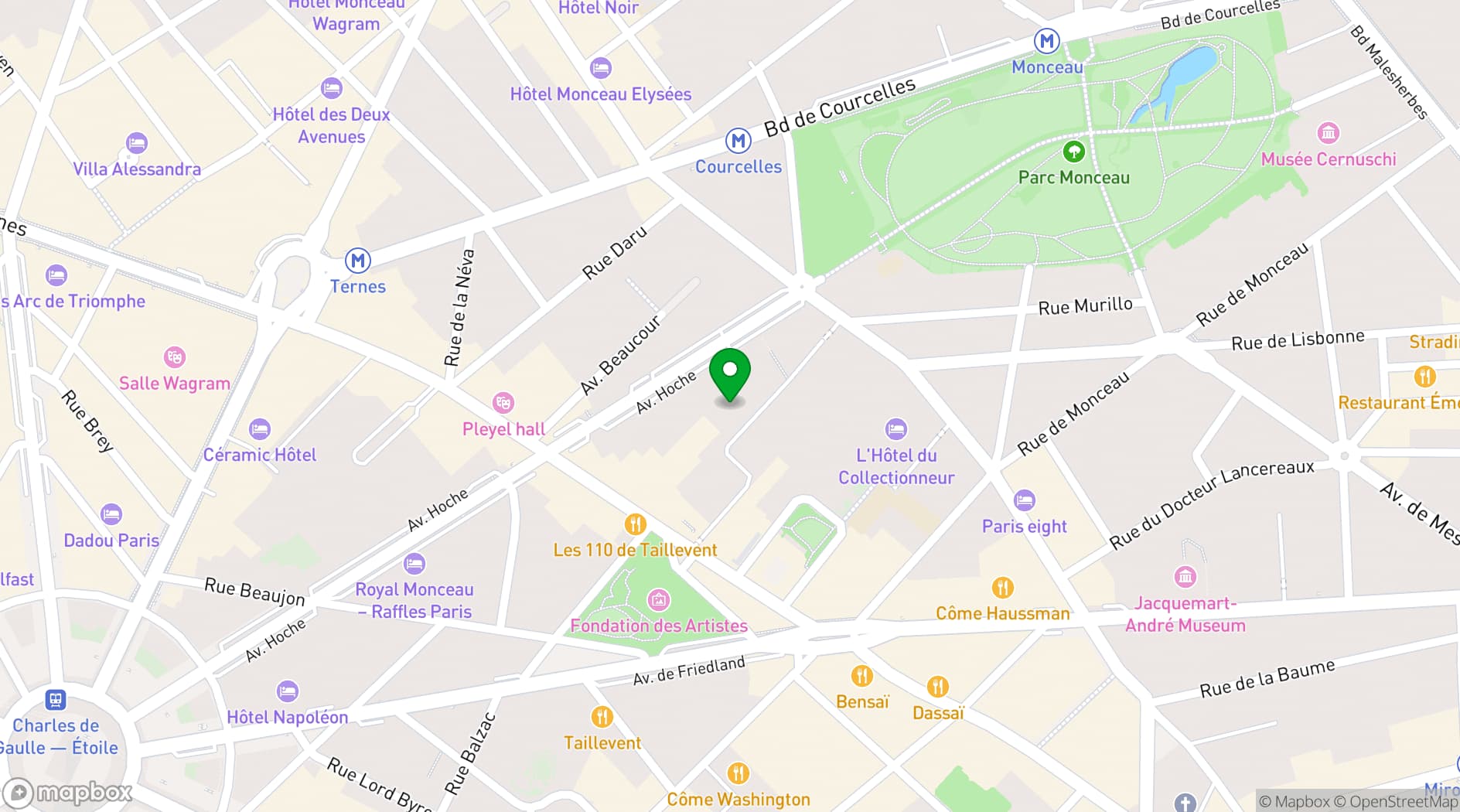 Map showing Les Salons Hoche