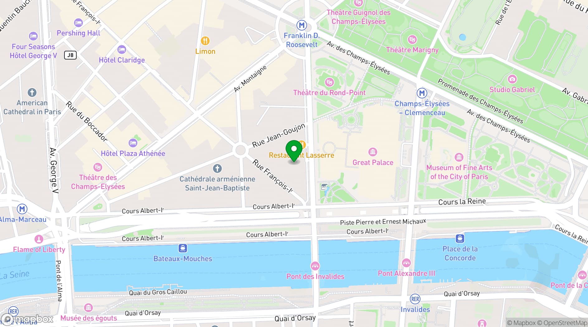 Map showing Hôtel Le Marois