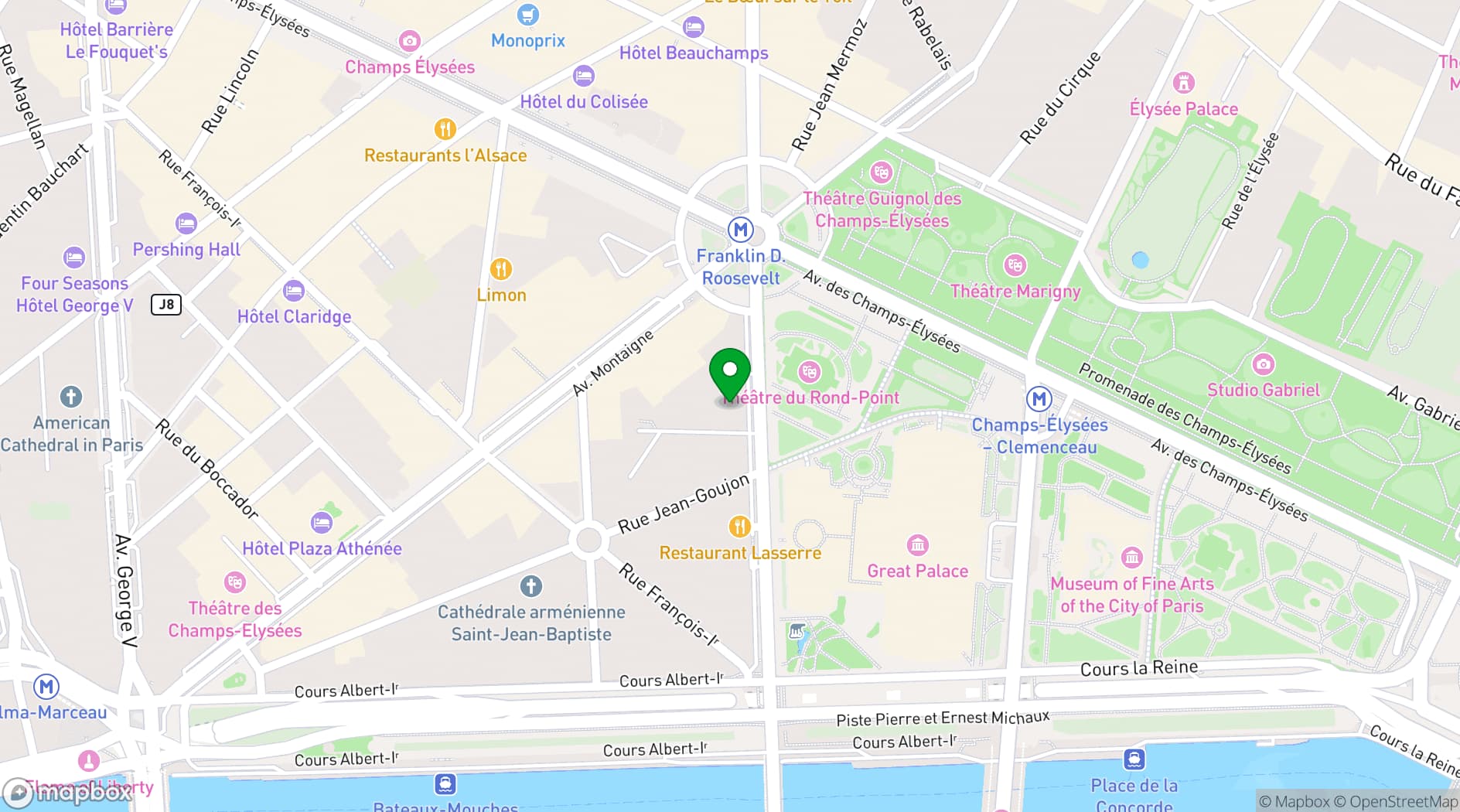 Map showing Le Clarence
