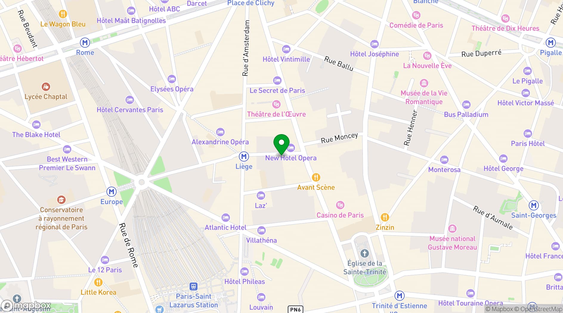 Map showing Liège Saint-Lazare