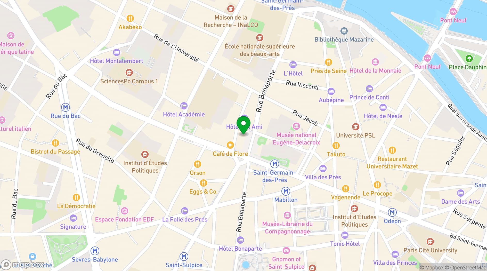 Map showing Hôtel de l’Industrie