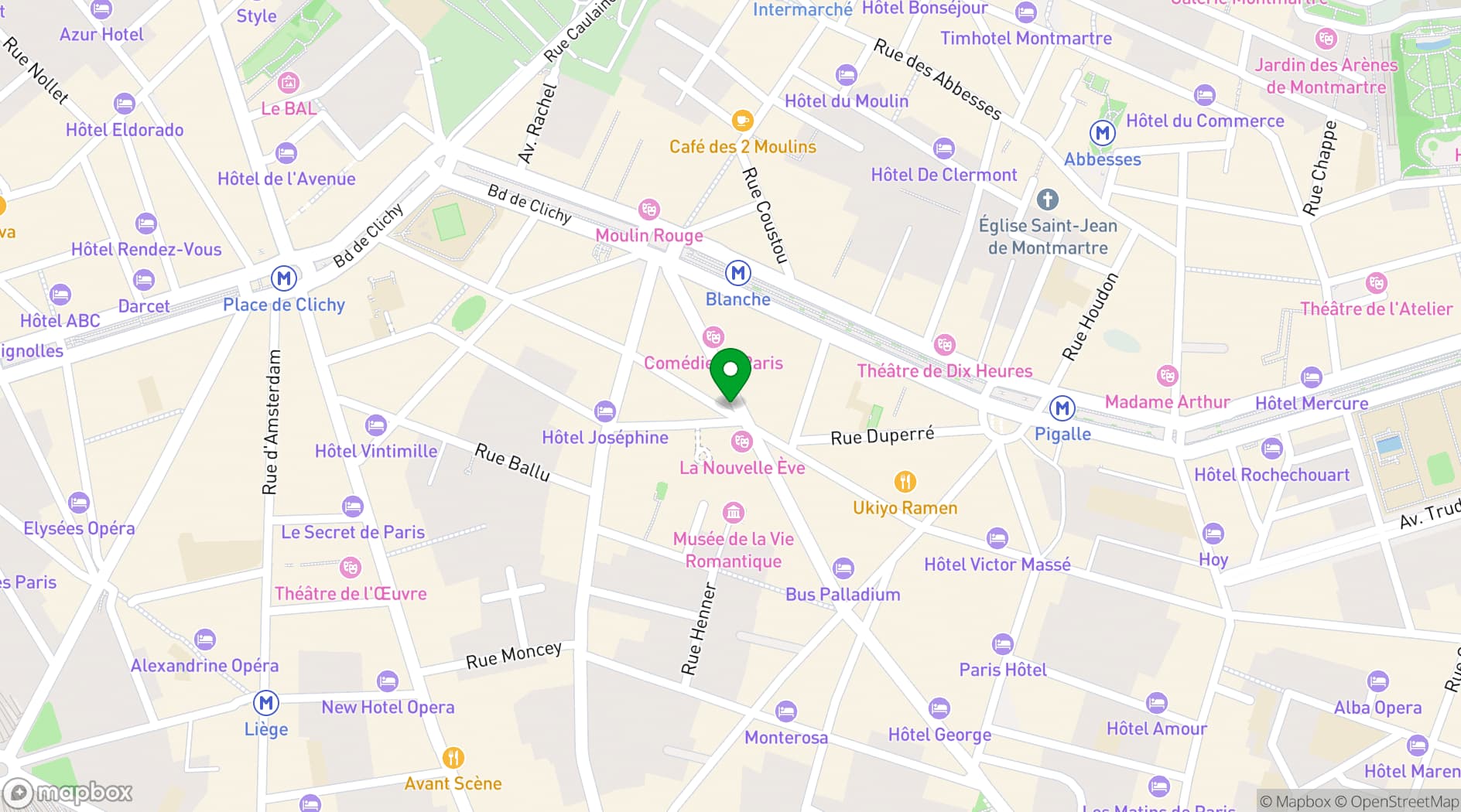 Map showing Le Dépanneur