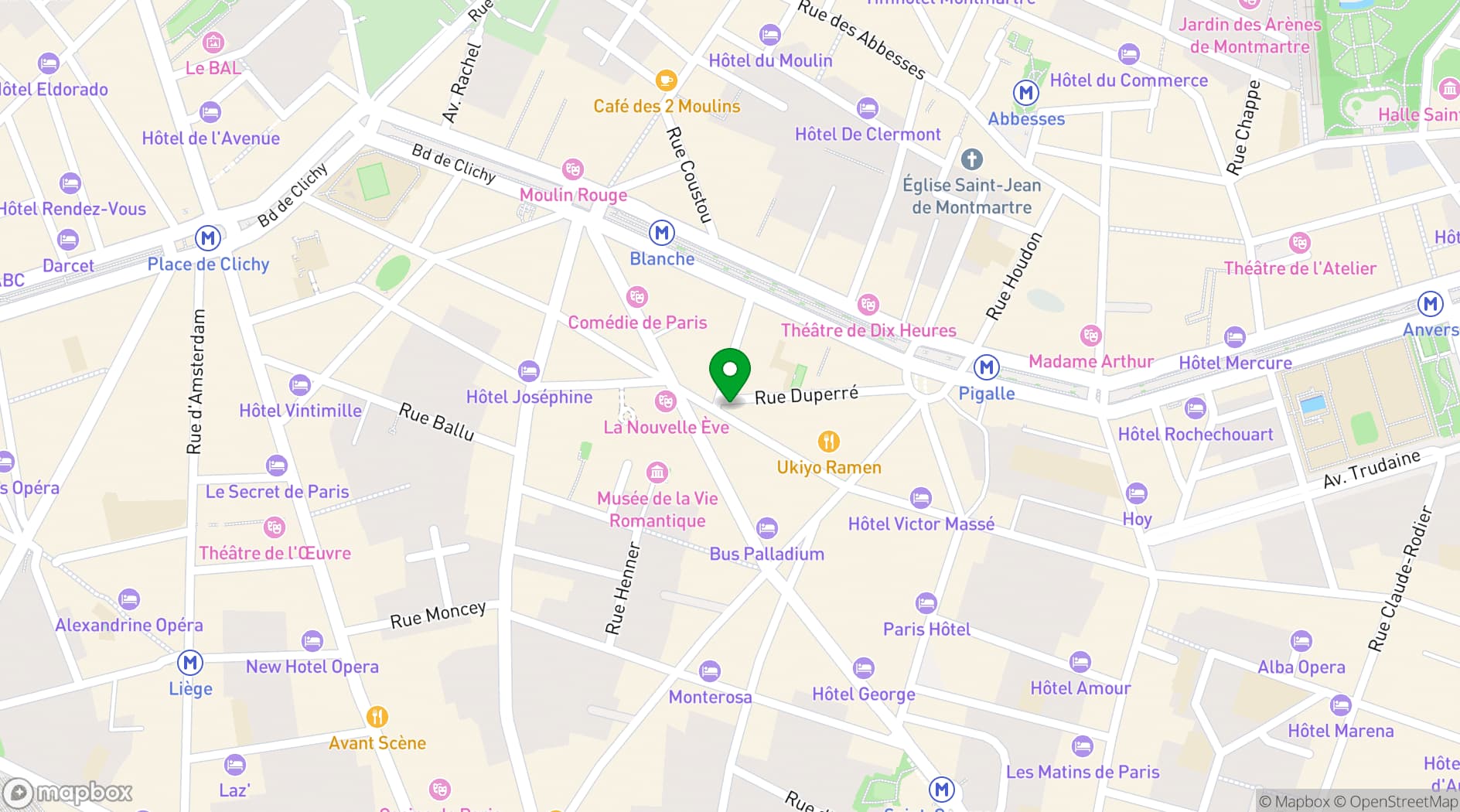 Map showing Pink Mamma
