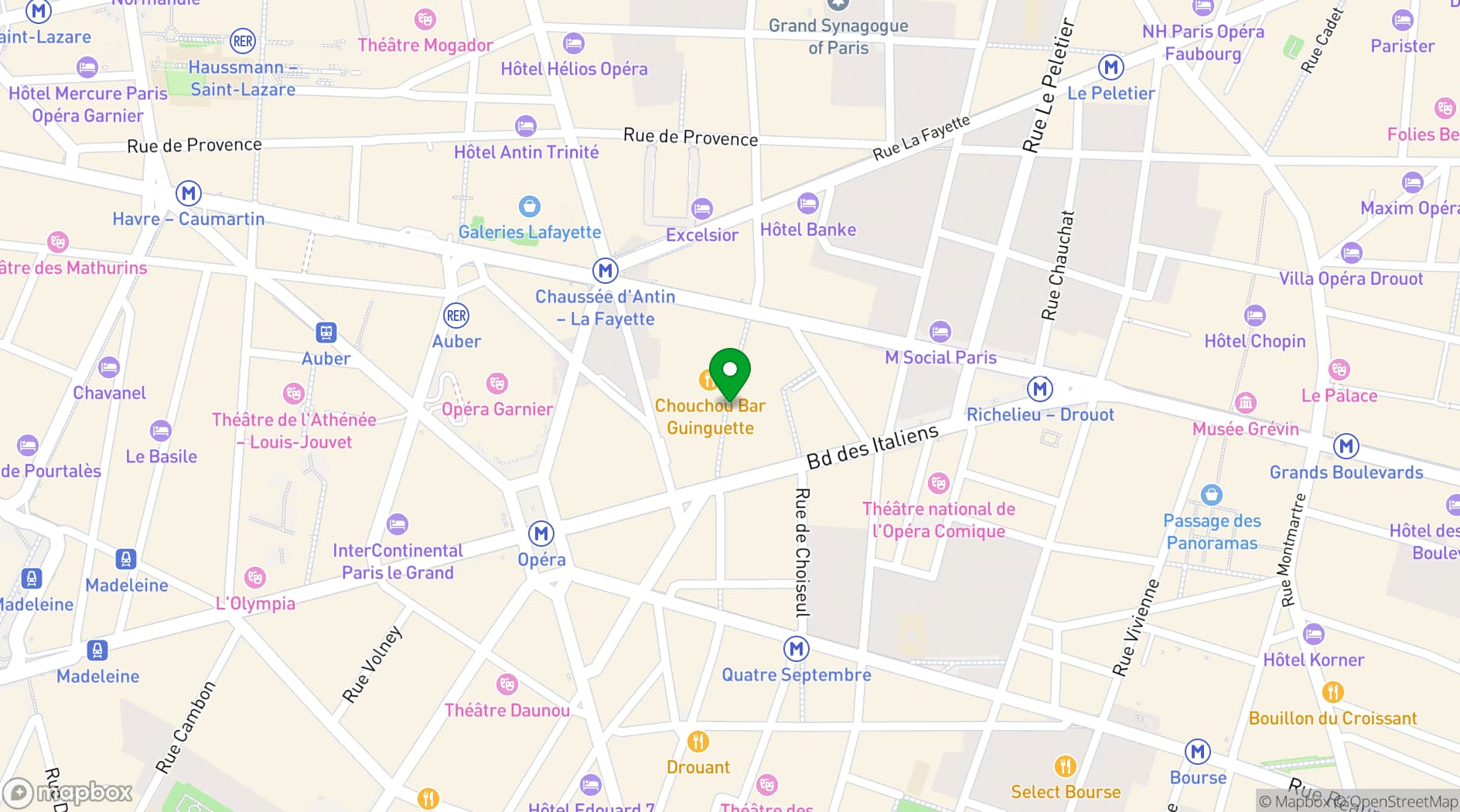 Map showing Maison Albar - Le Vendome
