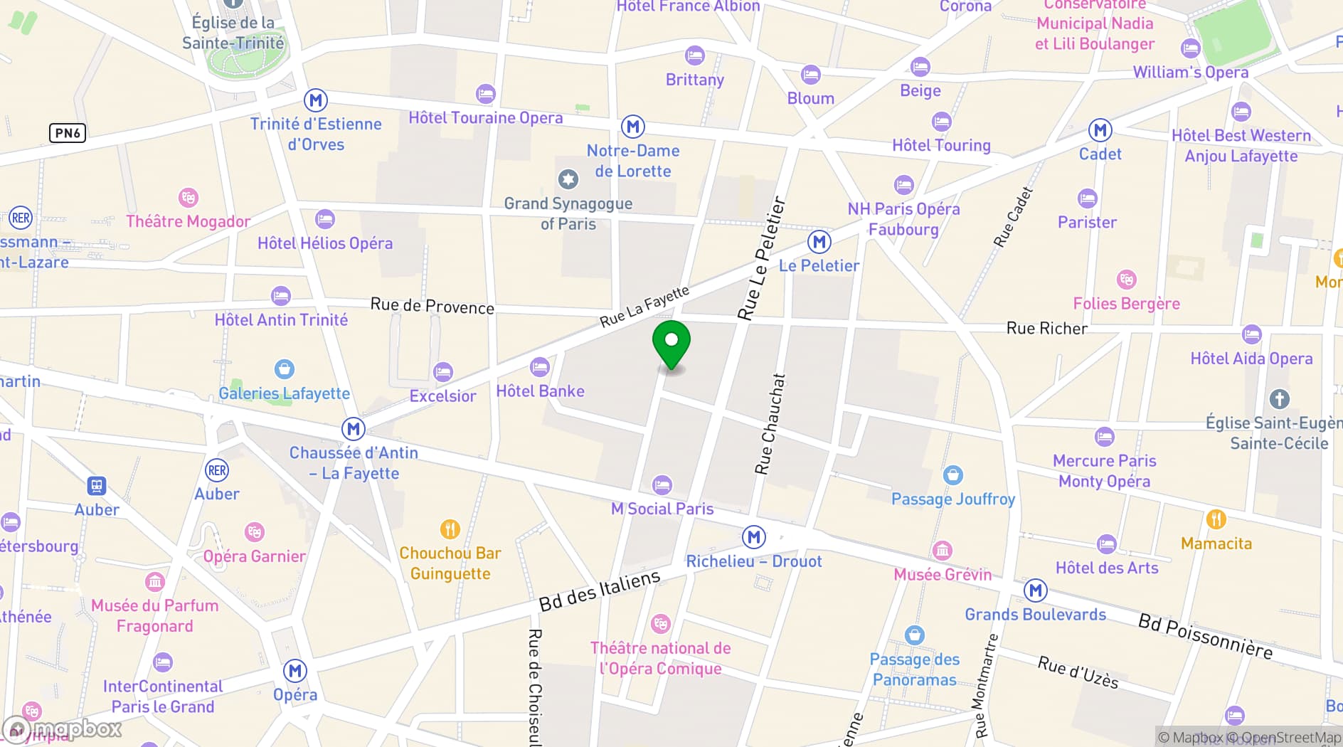 Map showing Morning Laffitte
