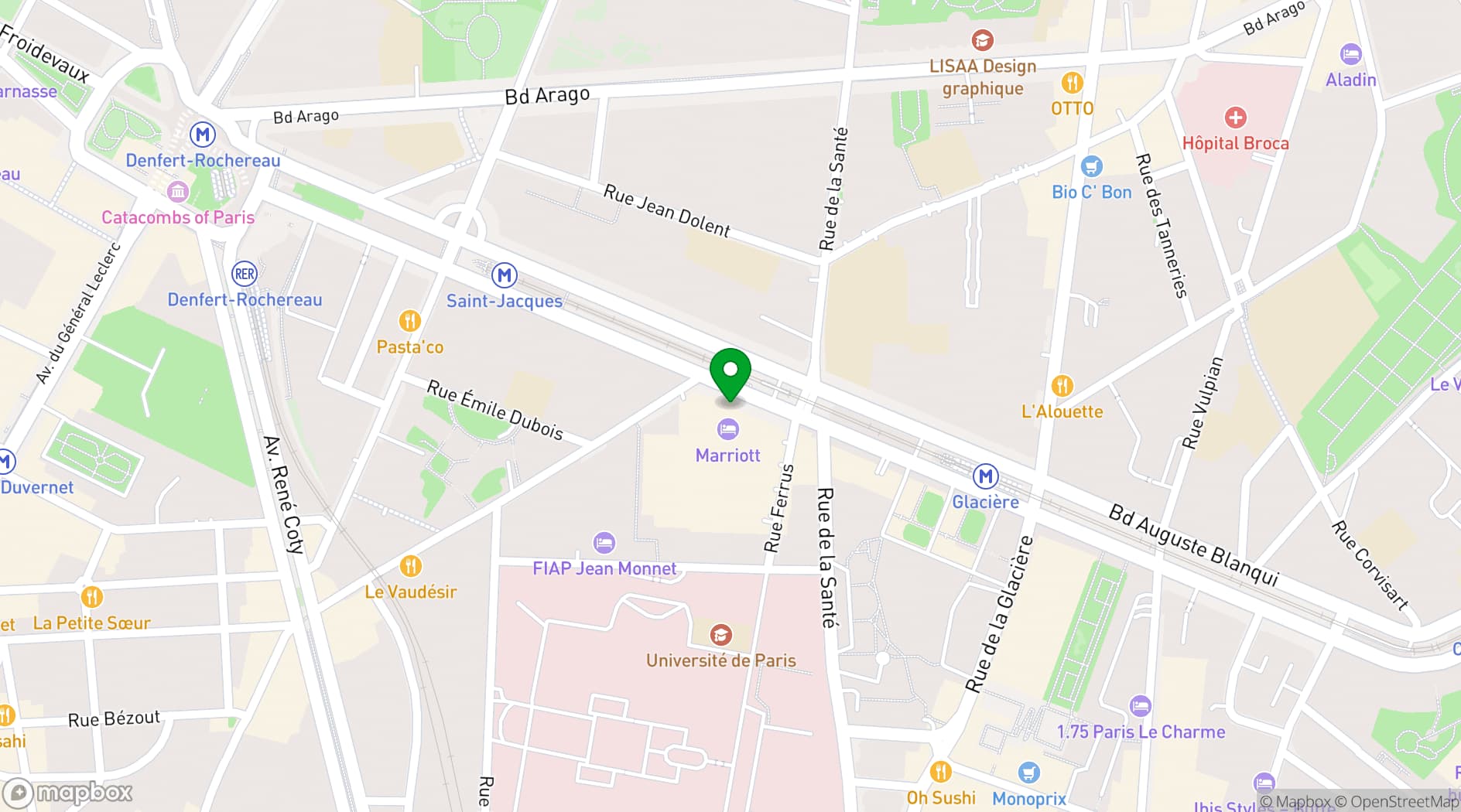 Map showing Paris Marriott Rive Gauche Hotel & Conference Center