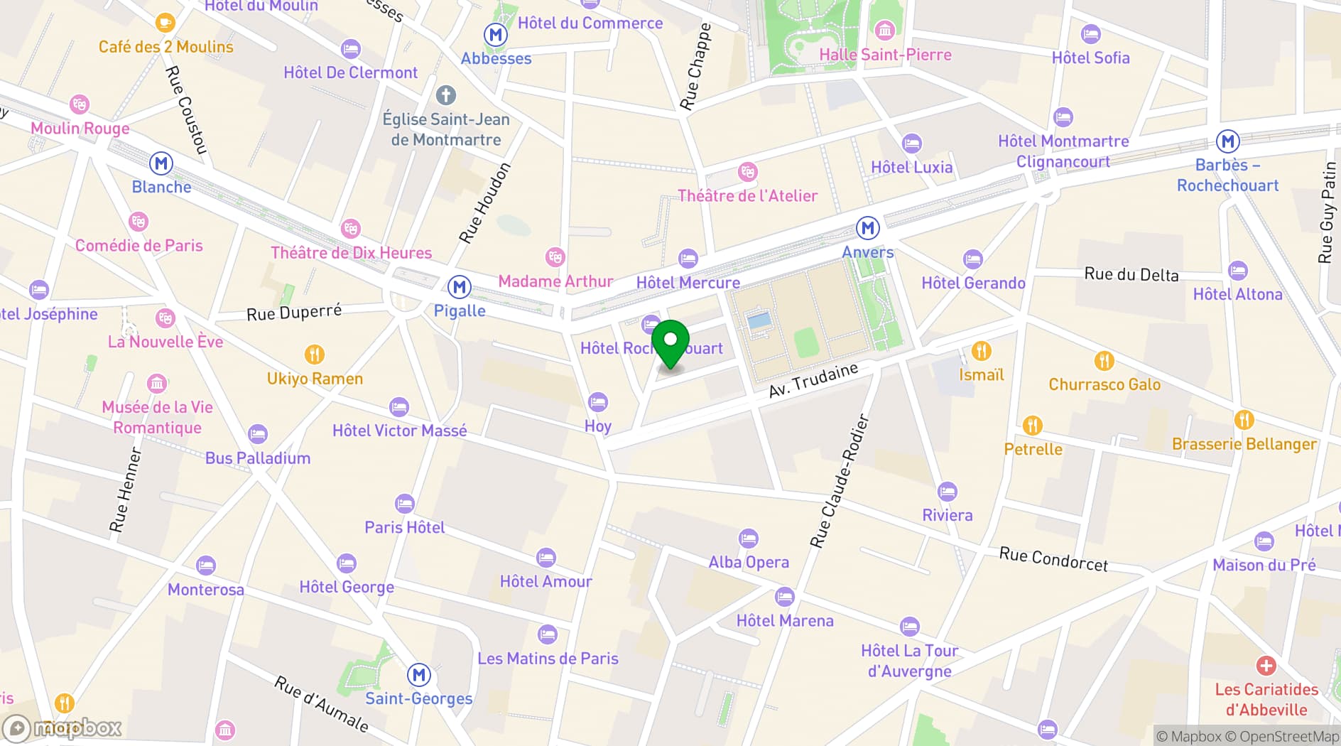 Map showing Privé de dessert