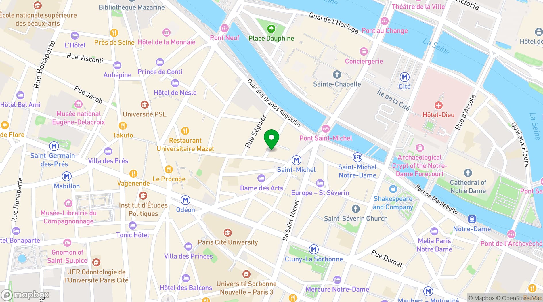 Map showing Hôtel Villa d'Estrées
