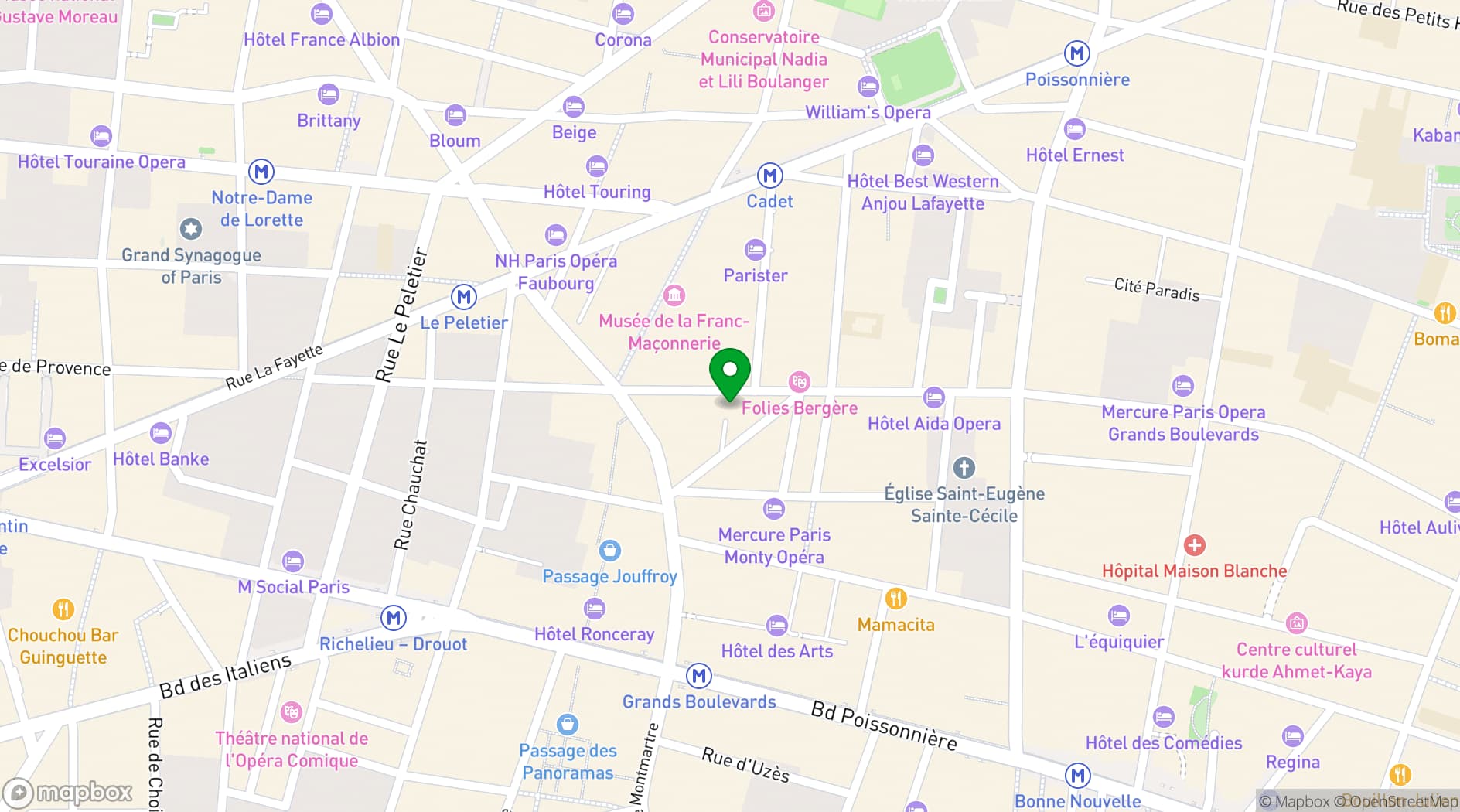Map showing Colère
