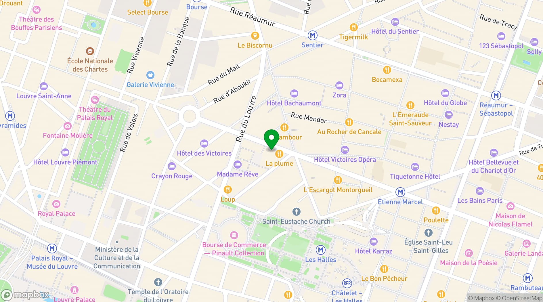 Map showing Terrasse des Halles