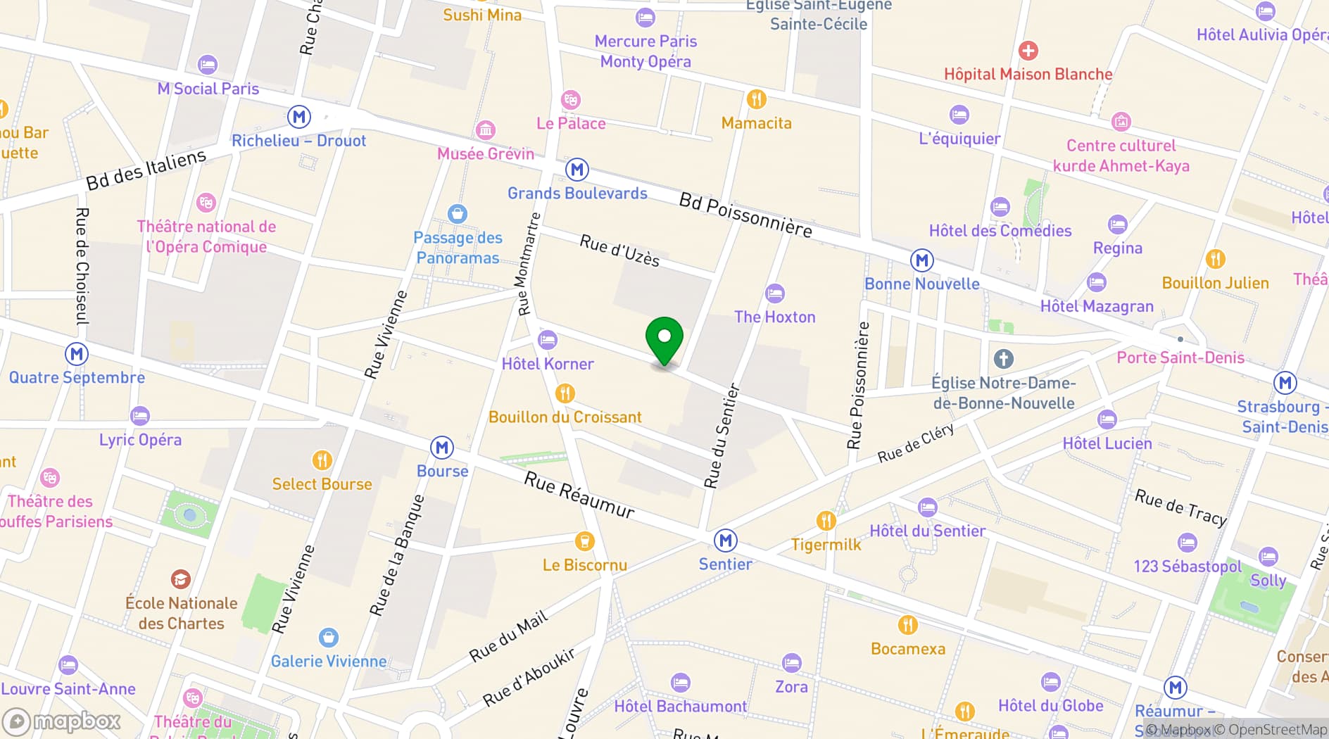 Map showing Espace Vinci