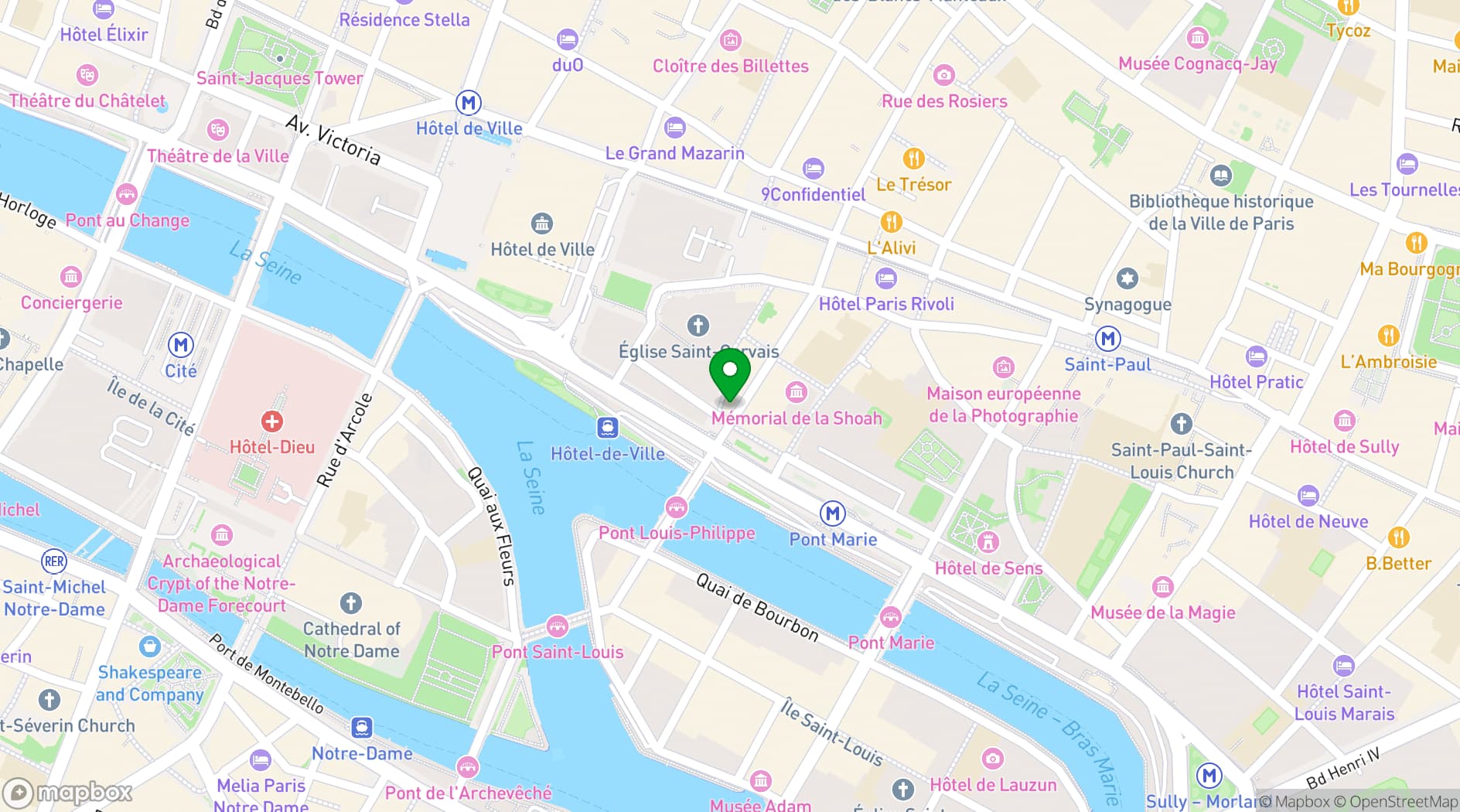 Map showing Chez Julien