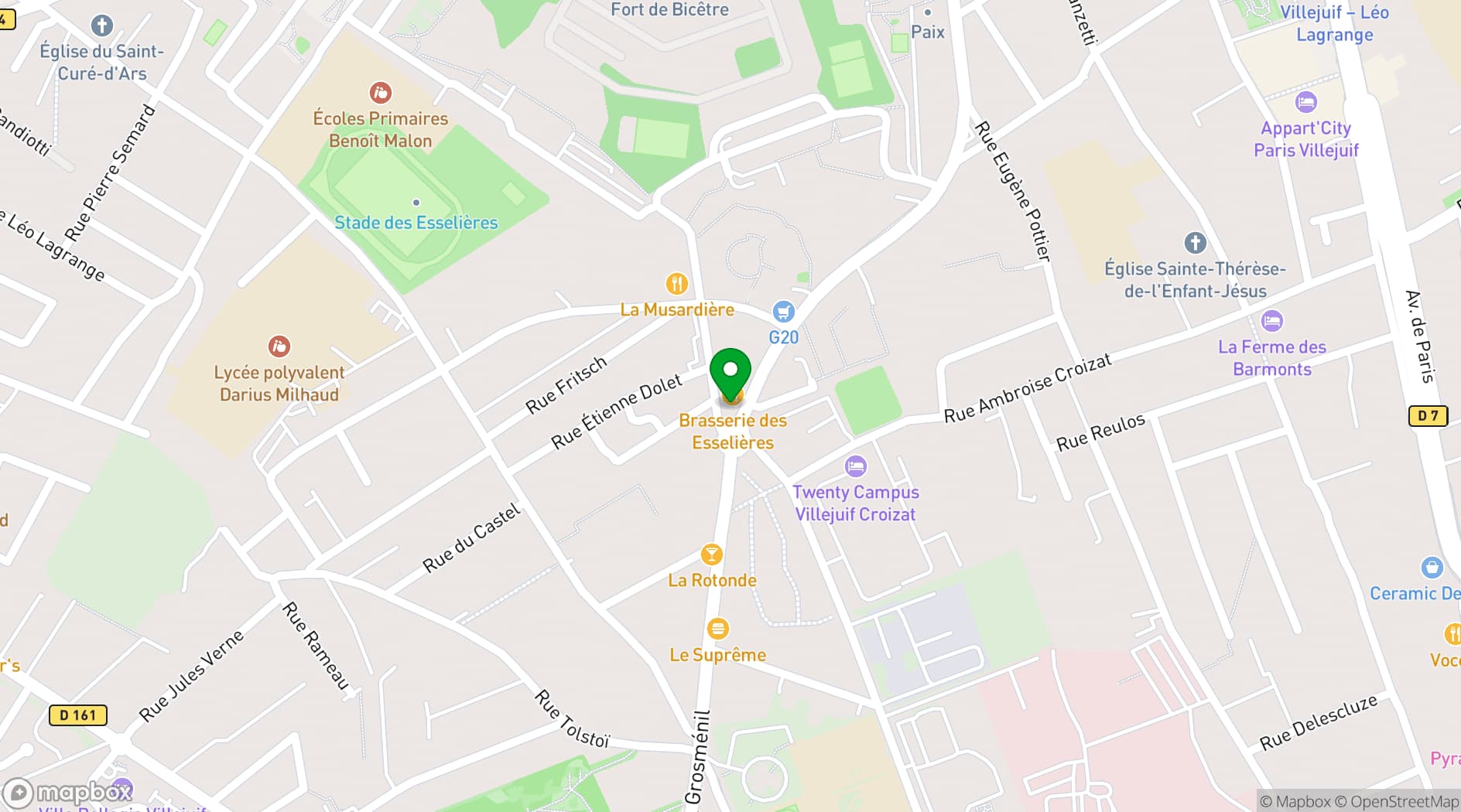 Map showing Les Esselières