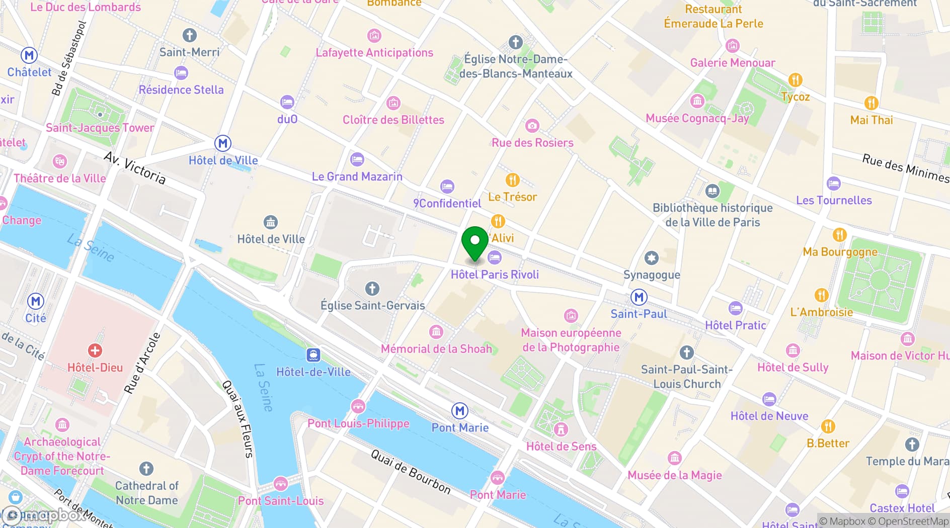 Map showing Maison Faust