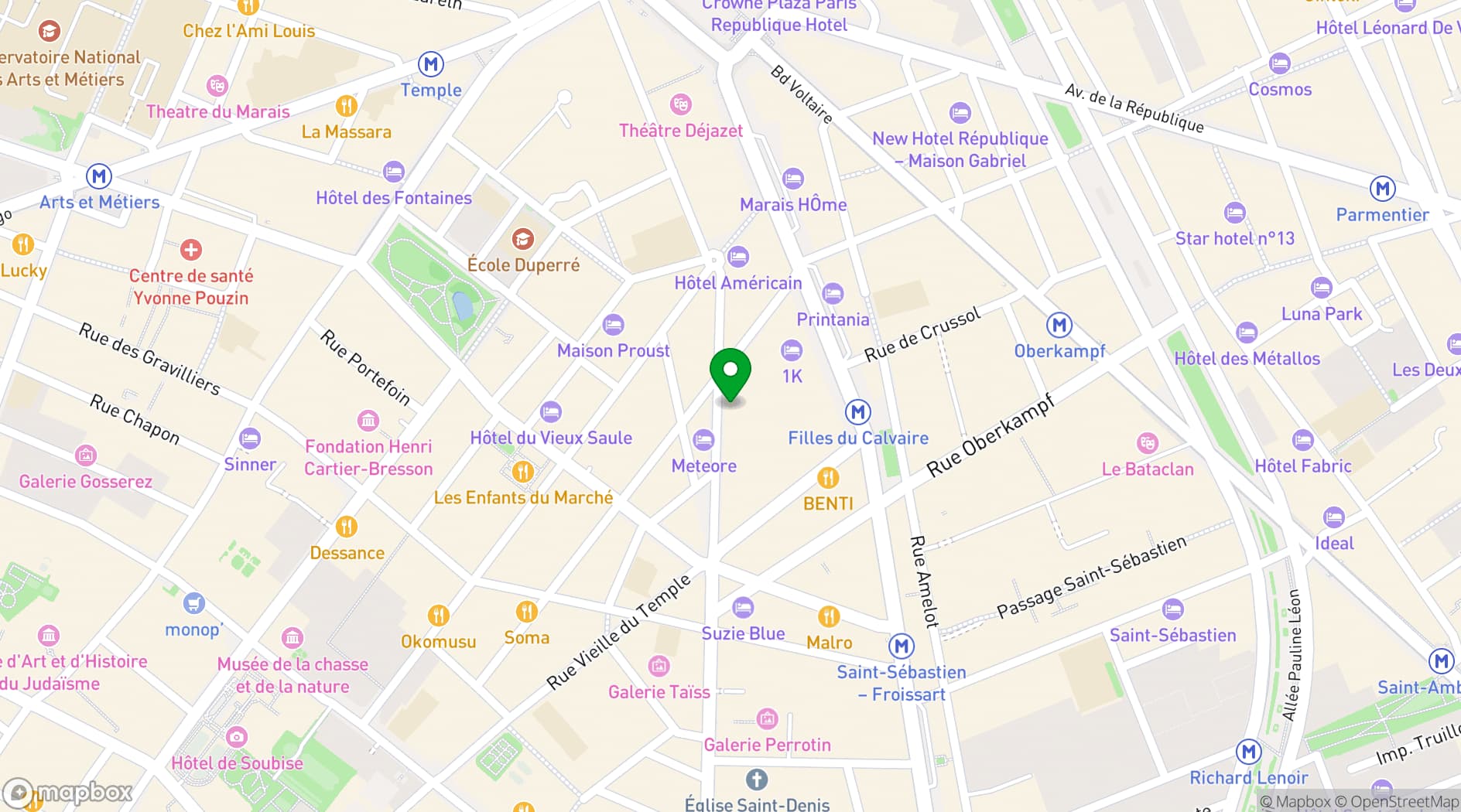Map showing Galerie Joseph