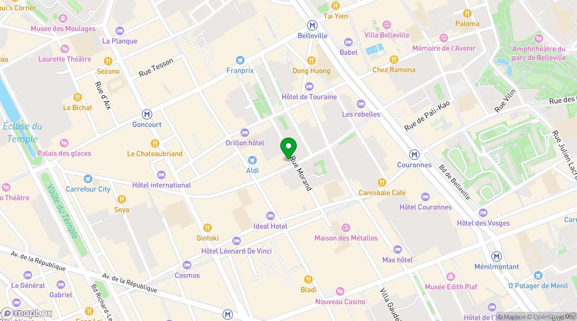 Map showing Galerie Au Roi