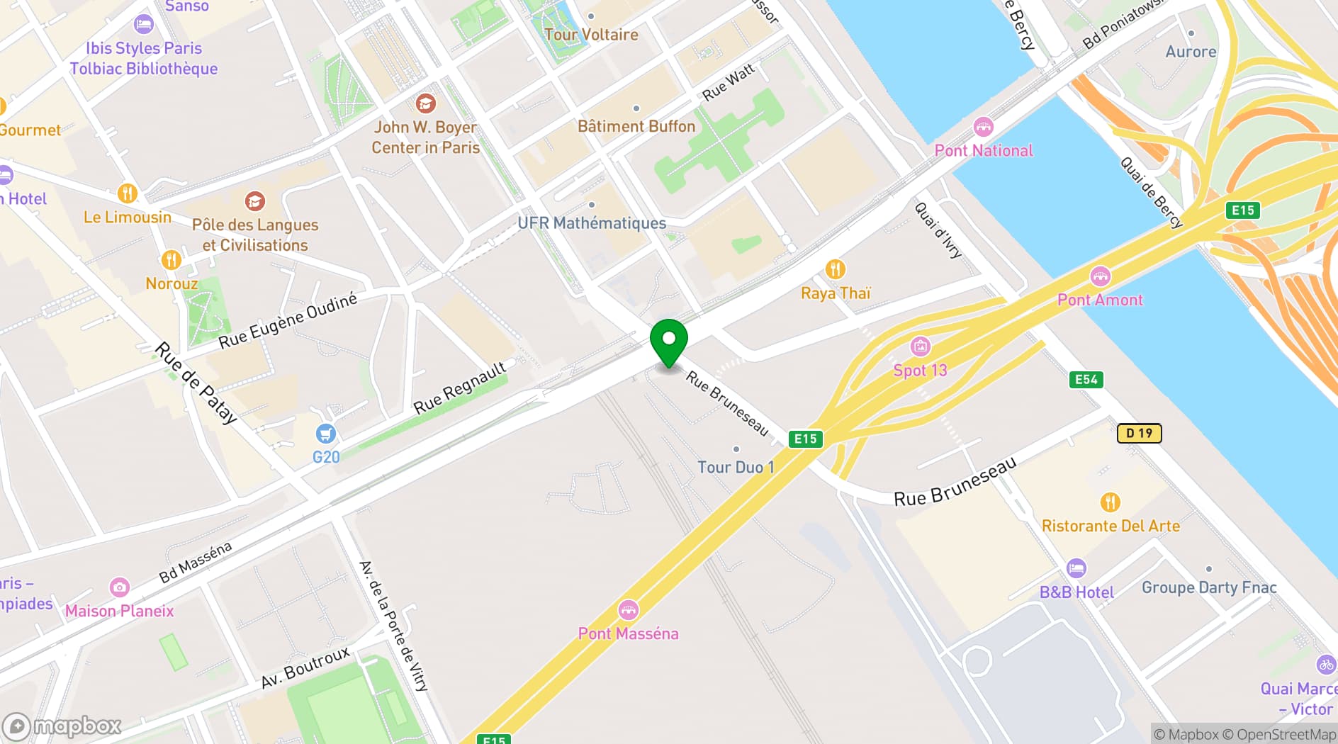 Map showing TOO Hotel Paris MGallery